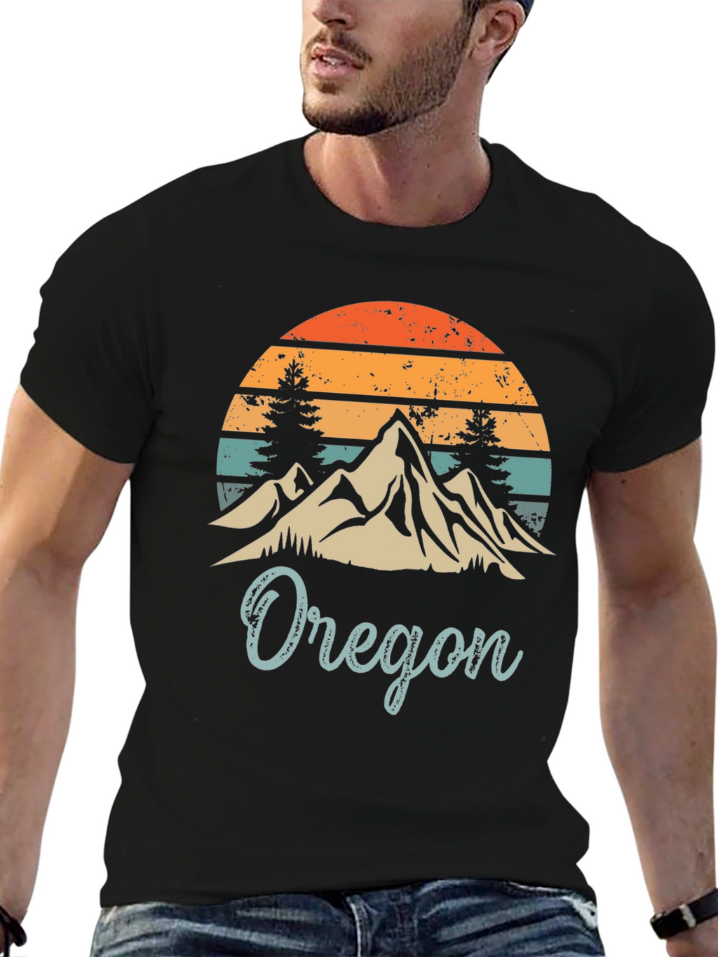Oregon Mountain Sunset Graphic Tee