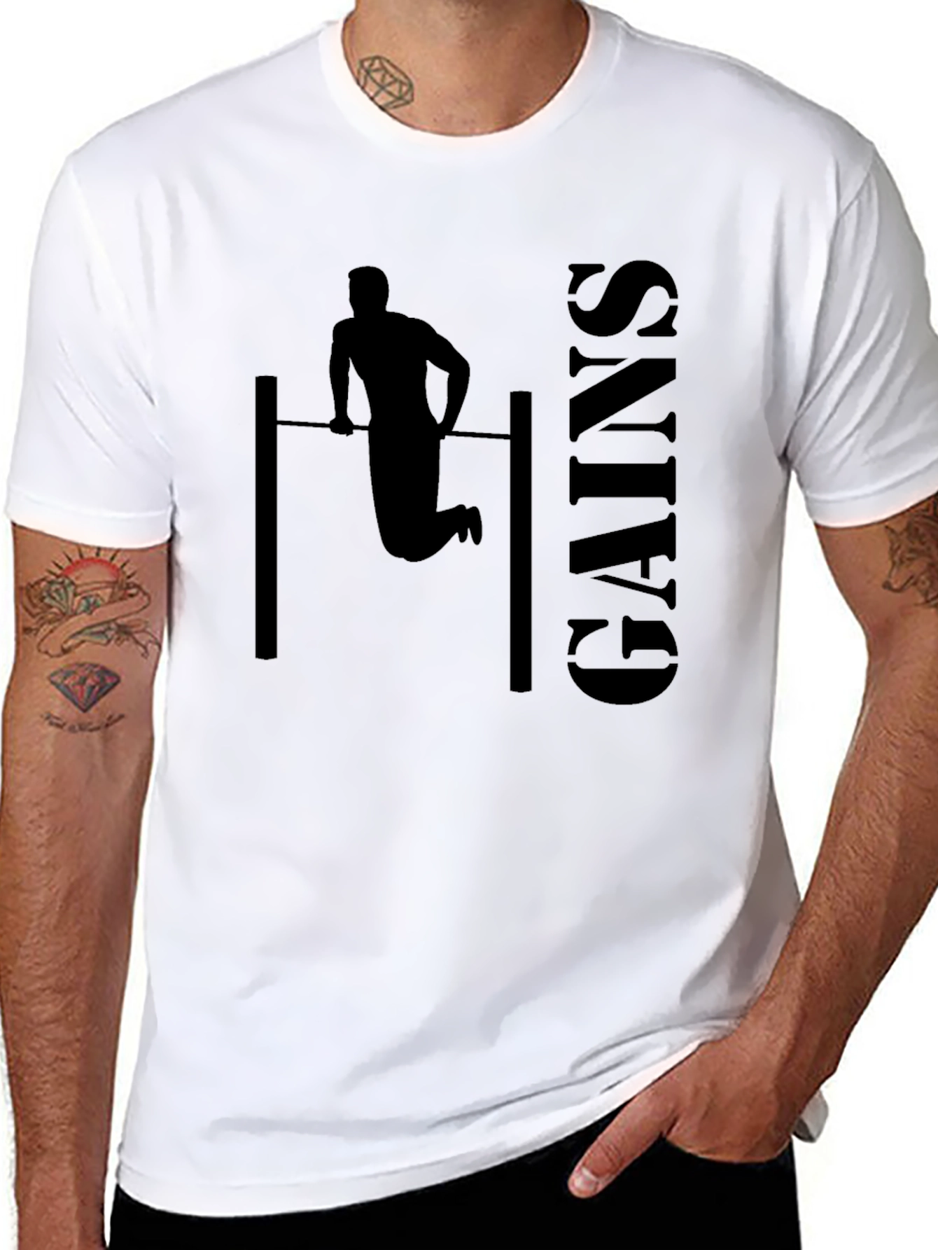 Gym Gains T-Shirt - Workout Motivation