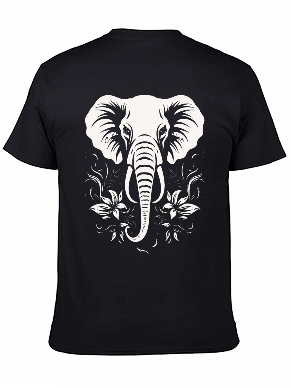 Elephant Graphic Tee - Black Cotton Blend