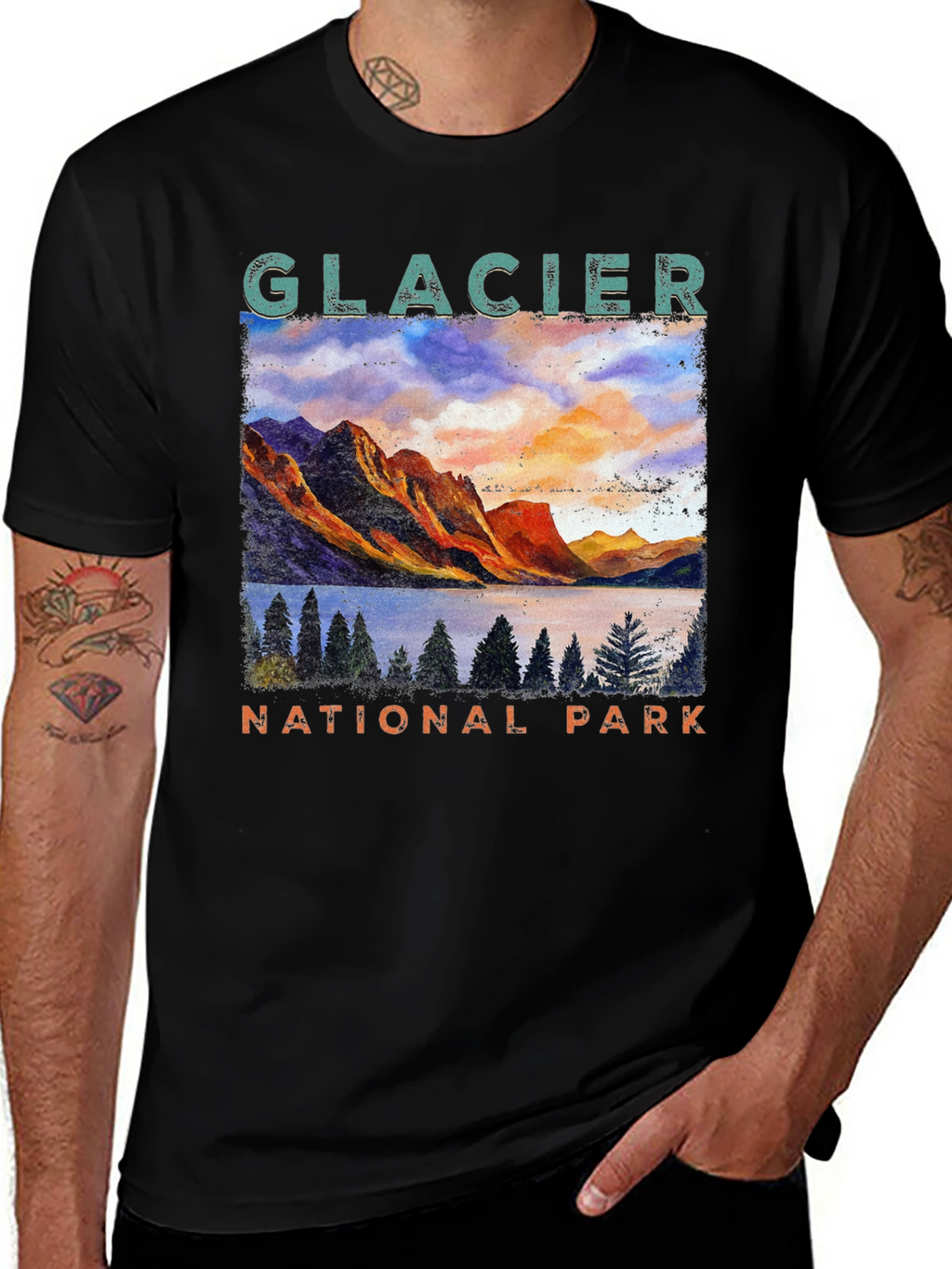 Glacier National Park Graphic T-Shirt