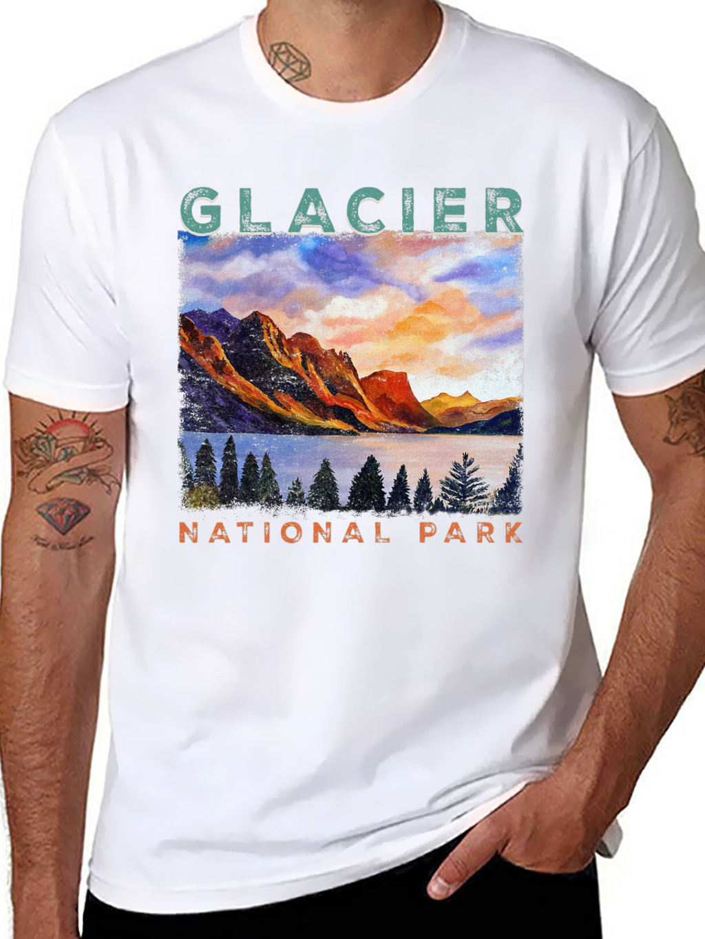 Glacier National Park Graphic T-Shirt