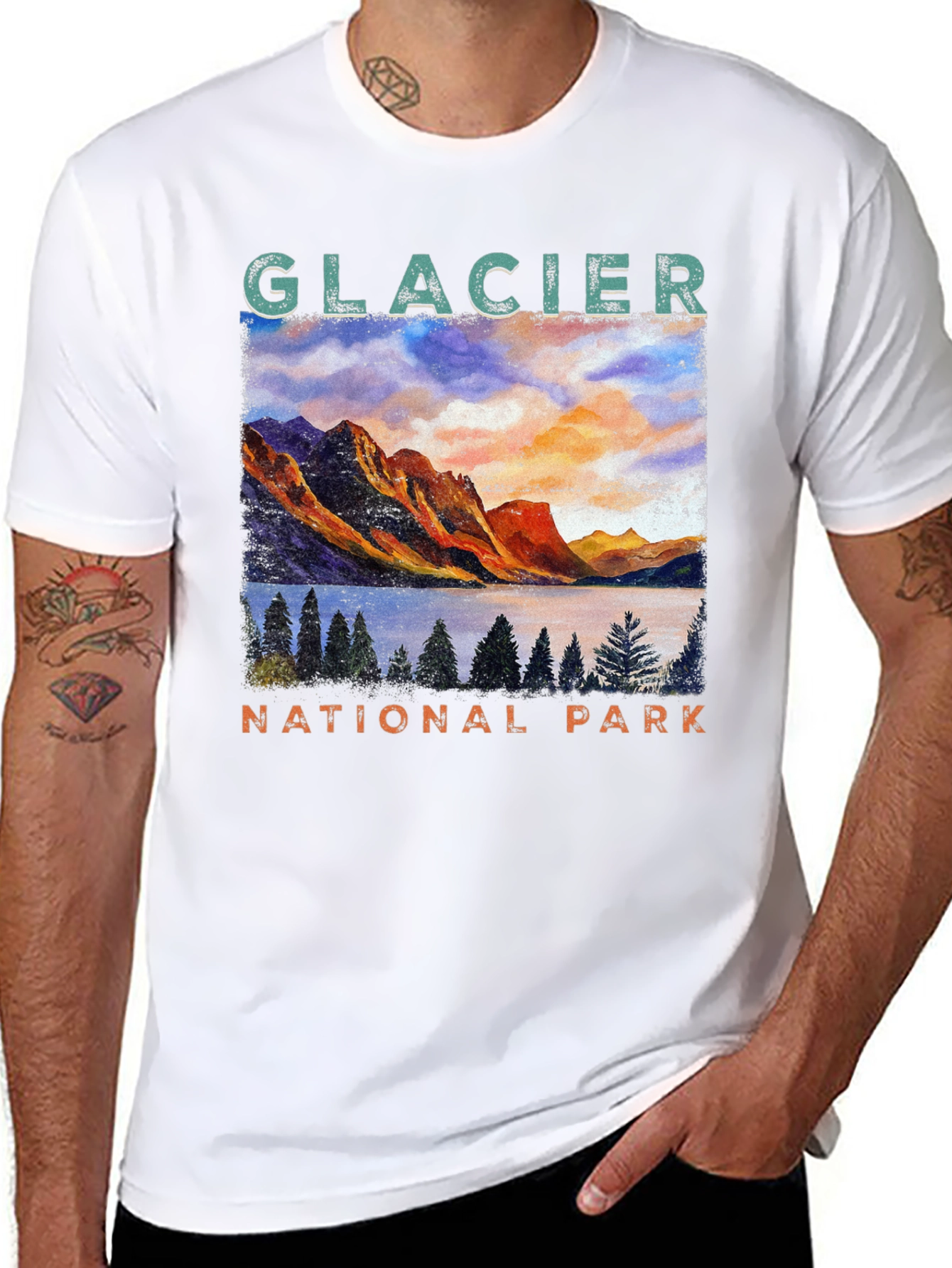Glacier National Park Graphic T-Shirt