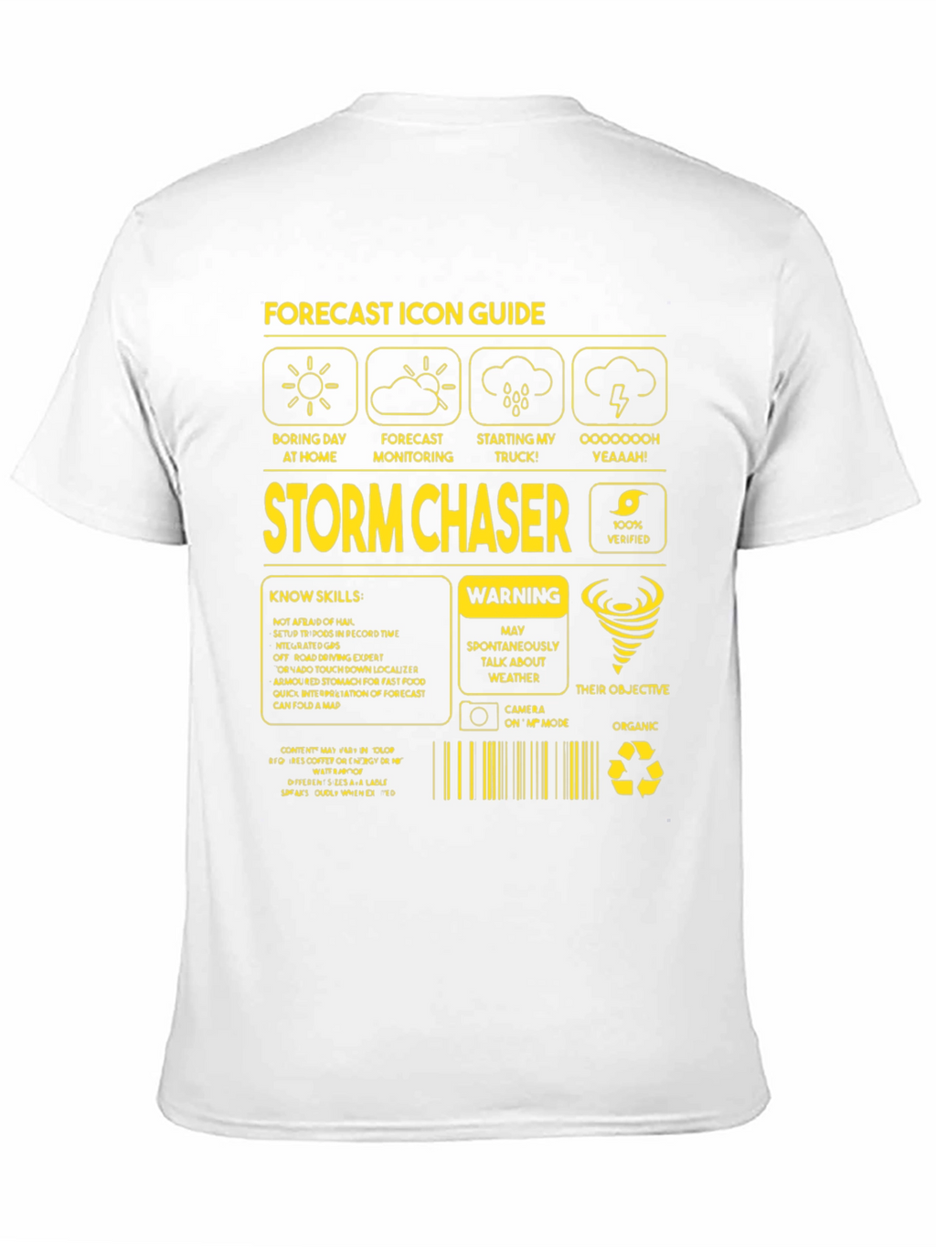 Storm Chaser Forecast Icon Guide T-Shirt