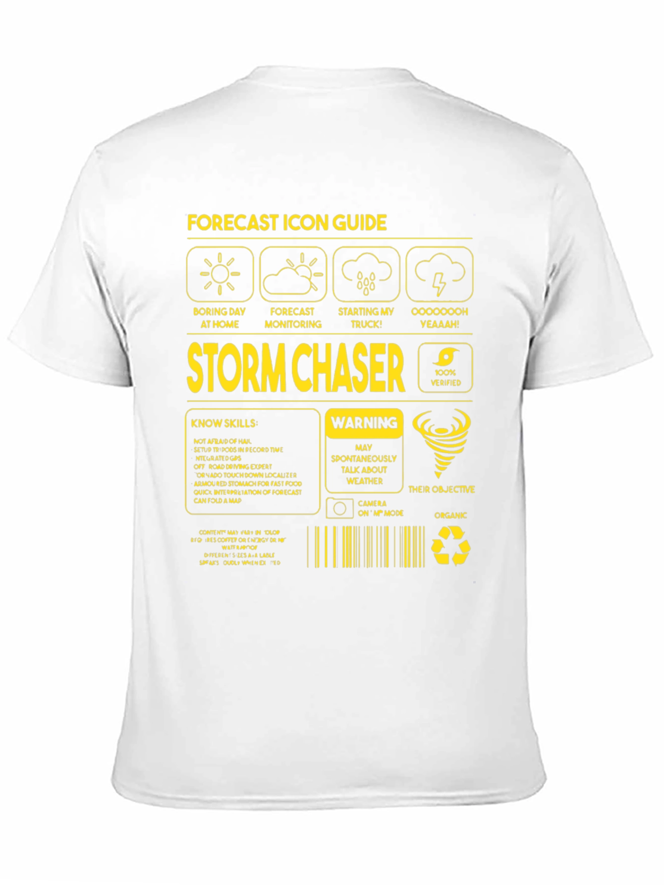 Storm Chaser Forecast Icon Guide T-Shirt