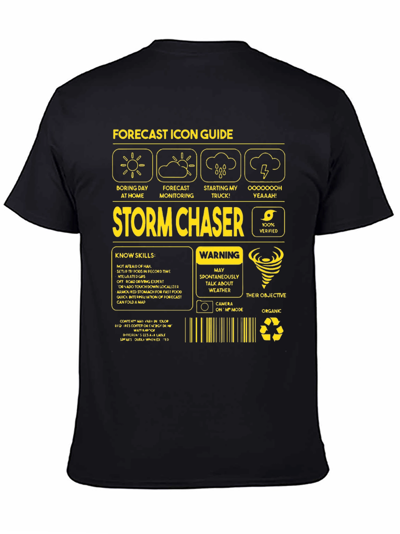 Storm Chaser Forecast Icon Guide T-Shirt