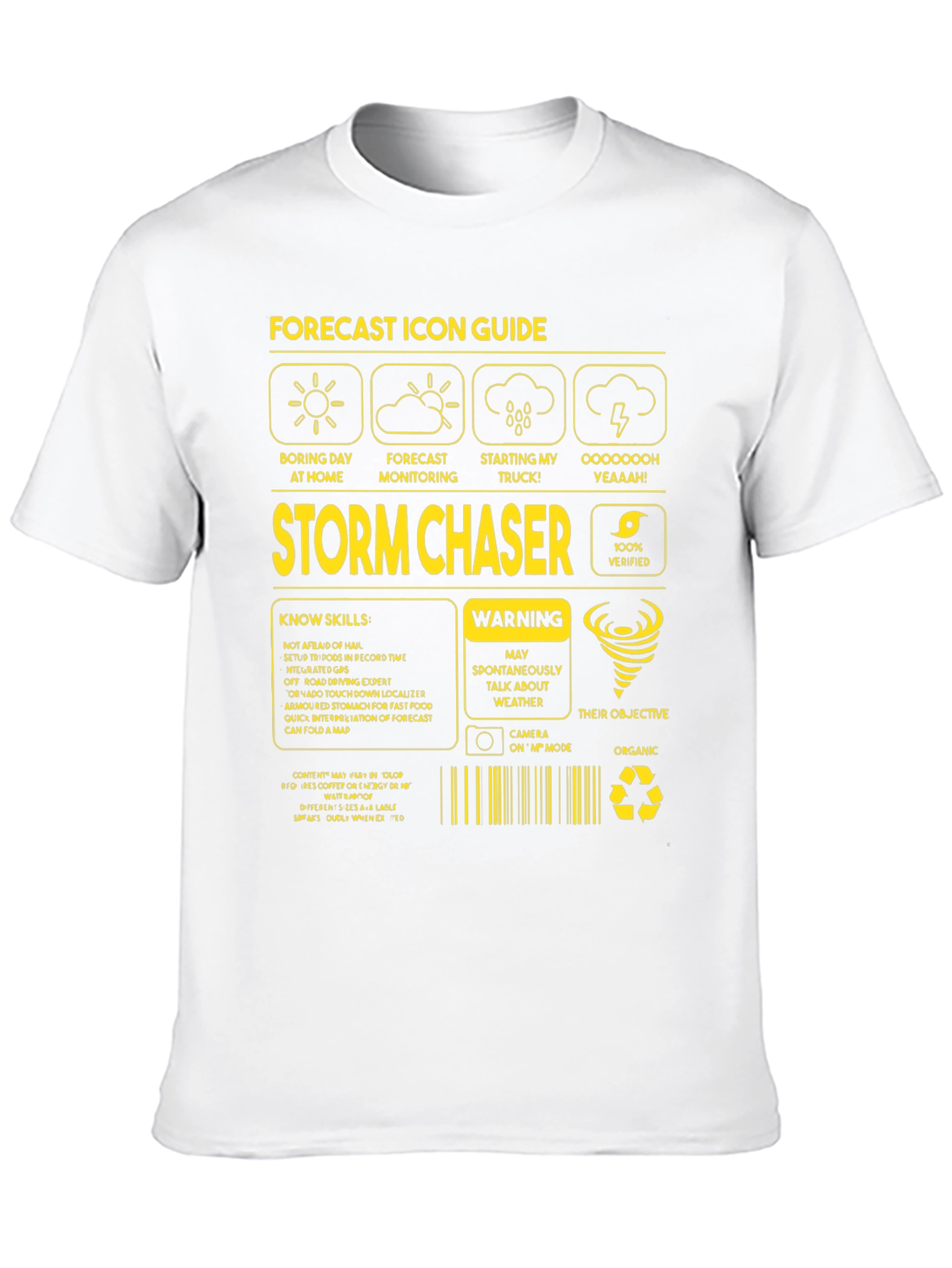 Storm Chaser Forecast Icon Guide T-Shirt