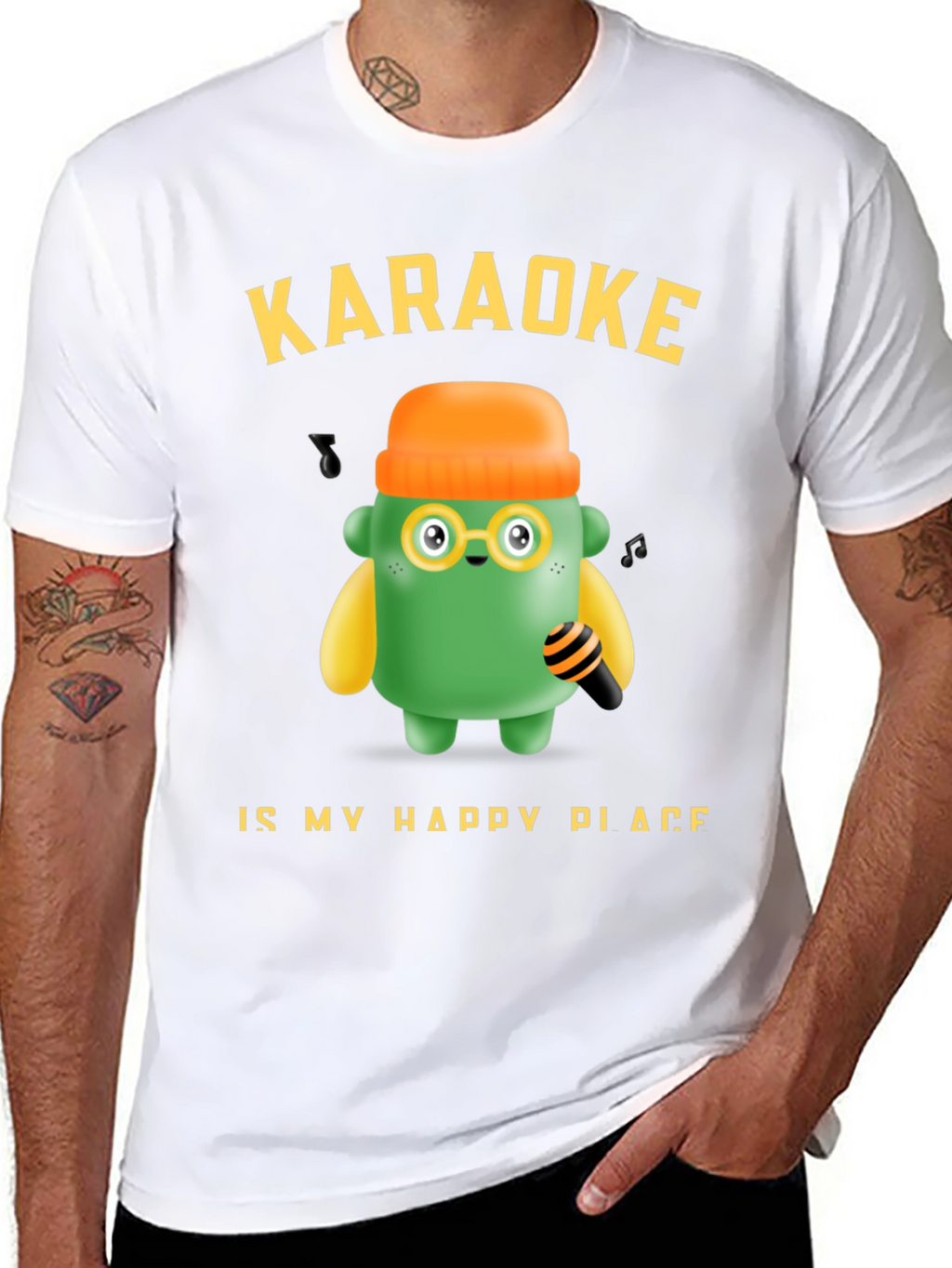 Karaoke My Happy Place T-Shirt Fun Graphic Tee