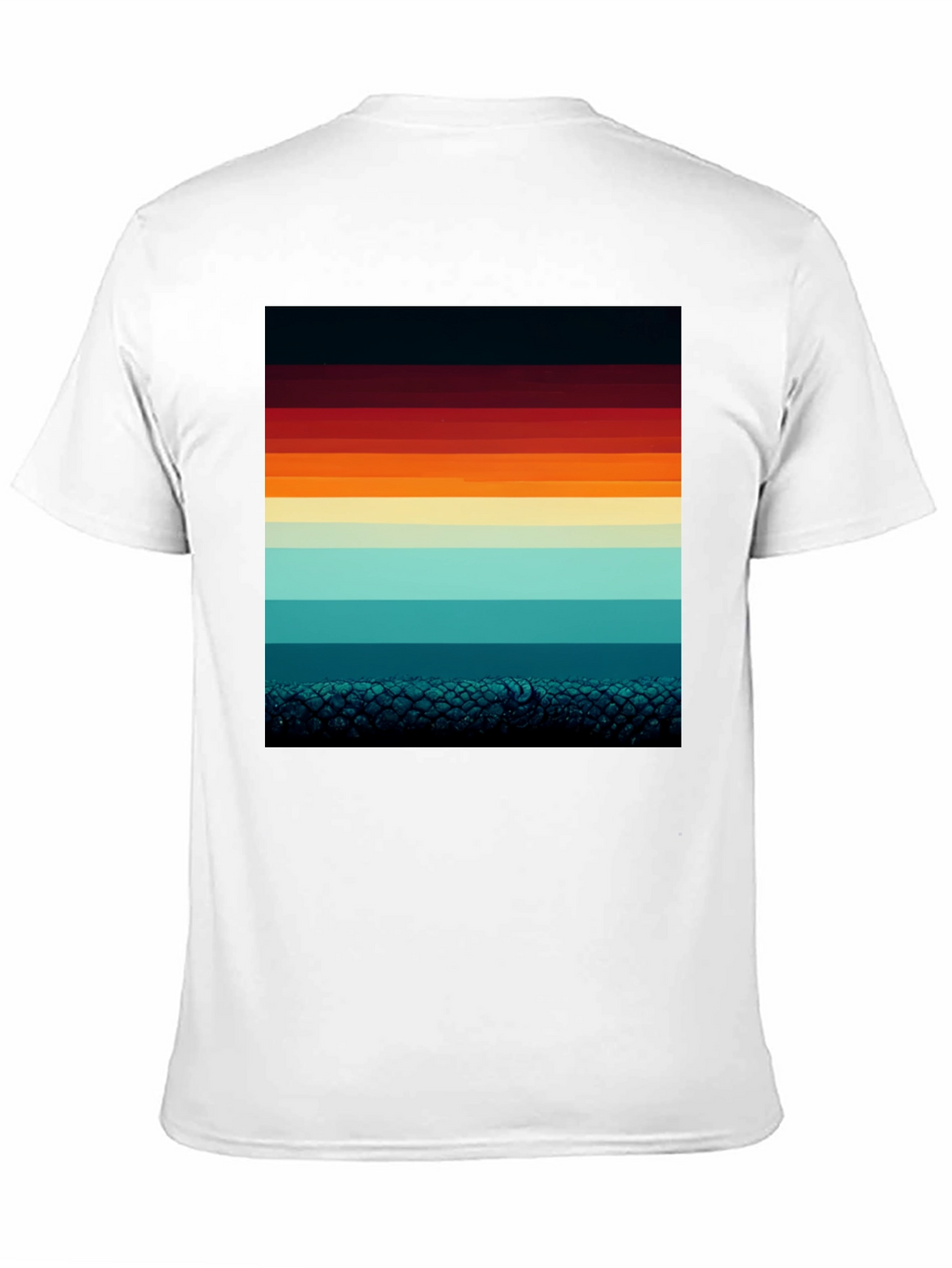 Retro Horizon Striped Graphic Tee