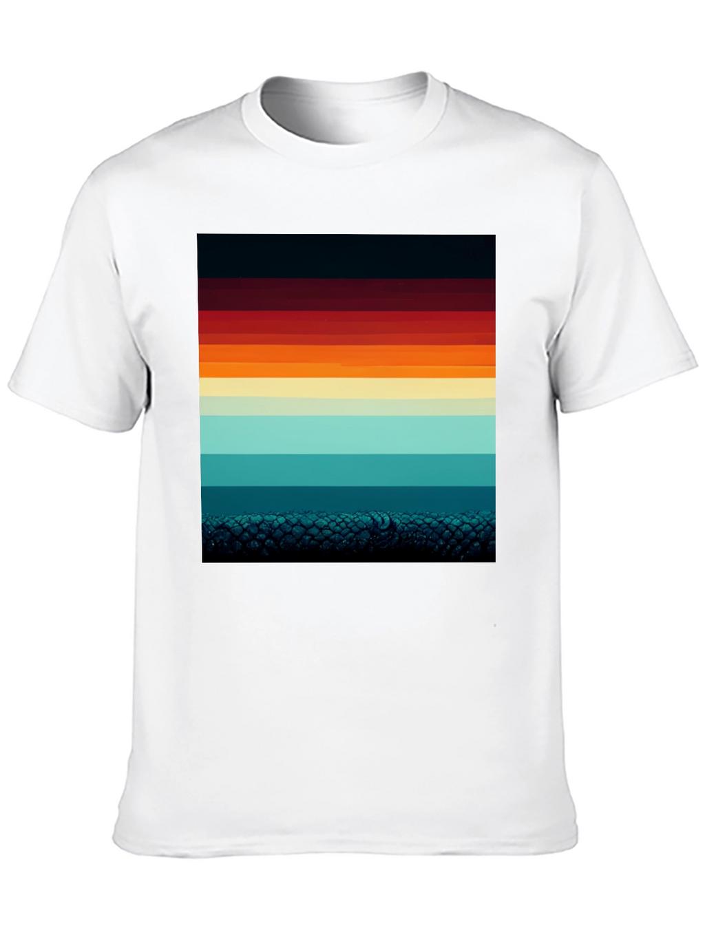 Retro Horizon Striped Graphic Tee