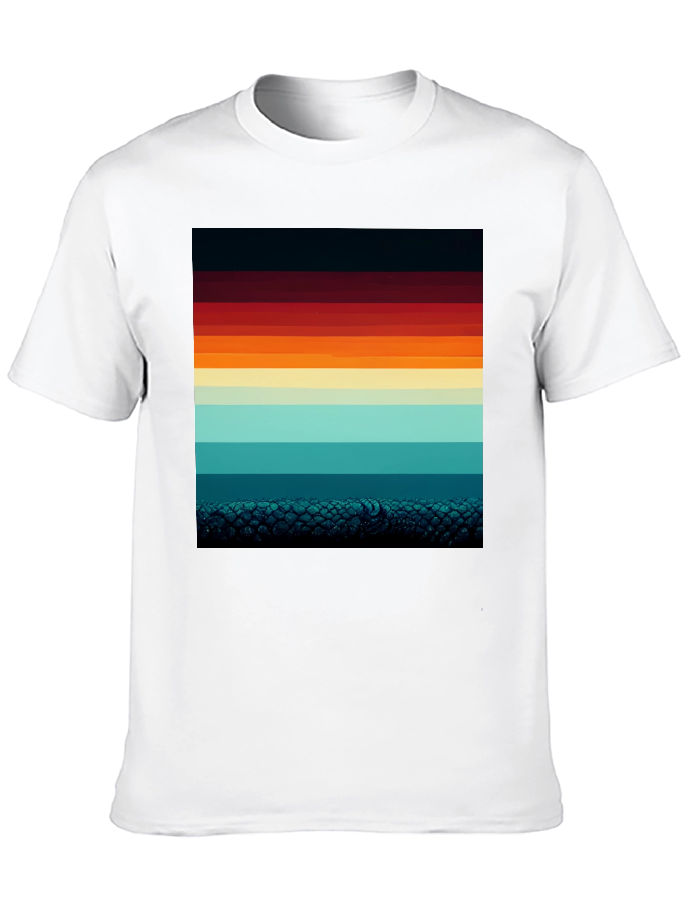 Retro Horizon Striped Graphic Tee