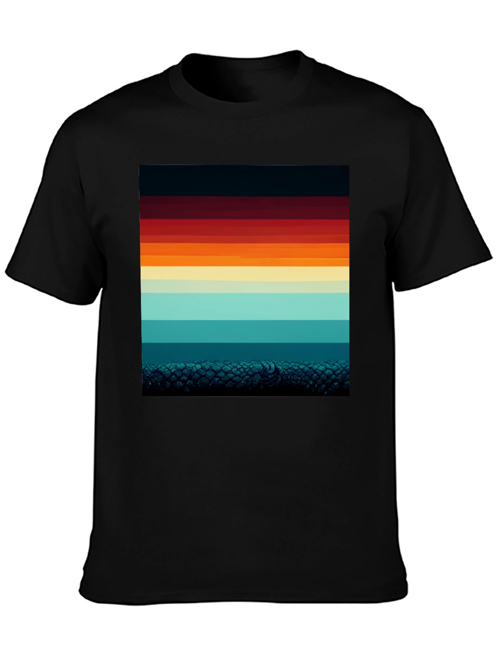 Retro Horizon Striped Graphic Tee