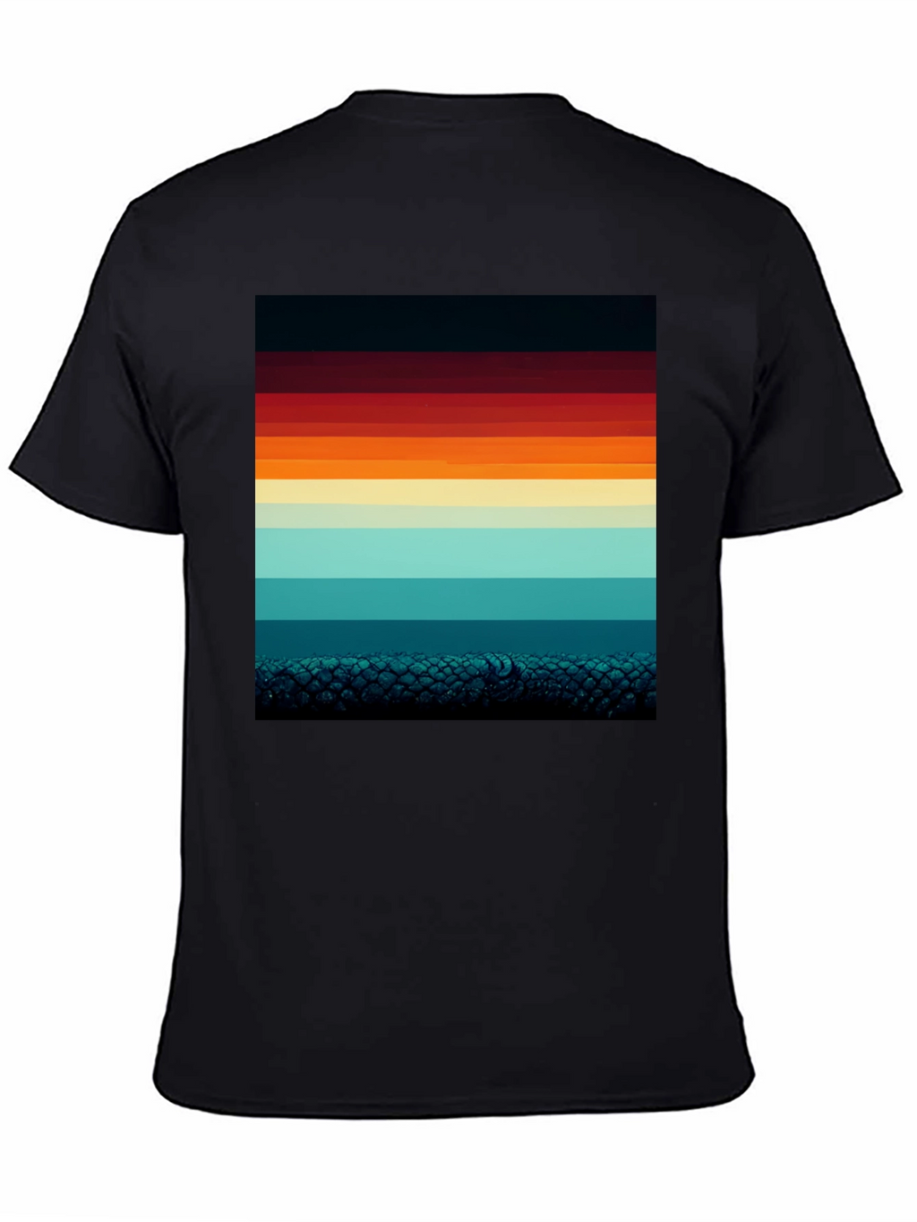 Retro Horizon Striped Graphic Tee