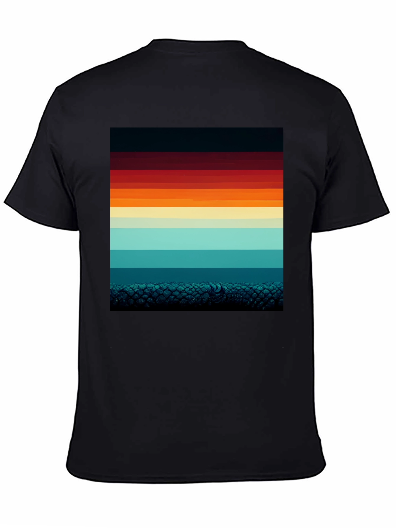 Retro Horizon Striped Graphic Tee