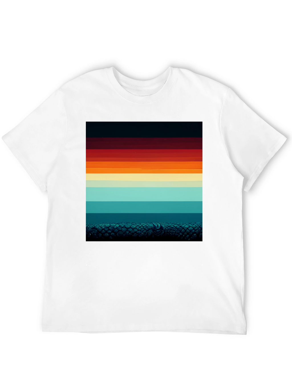Retro Horizon Striped Graphic Tee