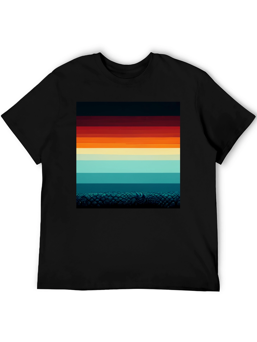 Retro Horizon Striped Graphic Tee
