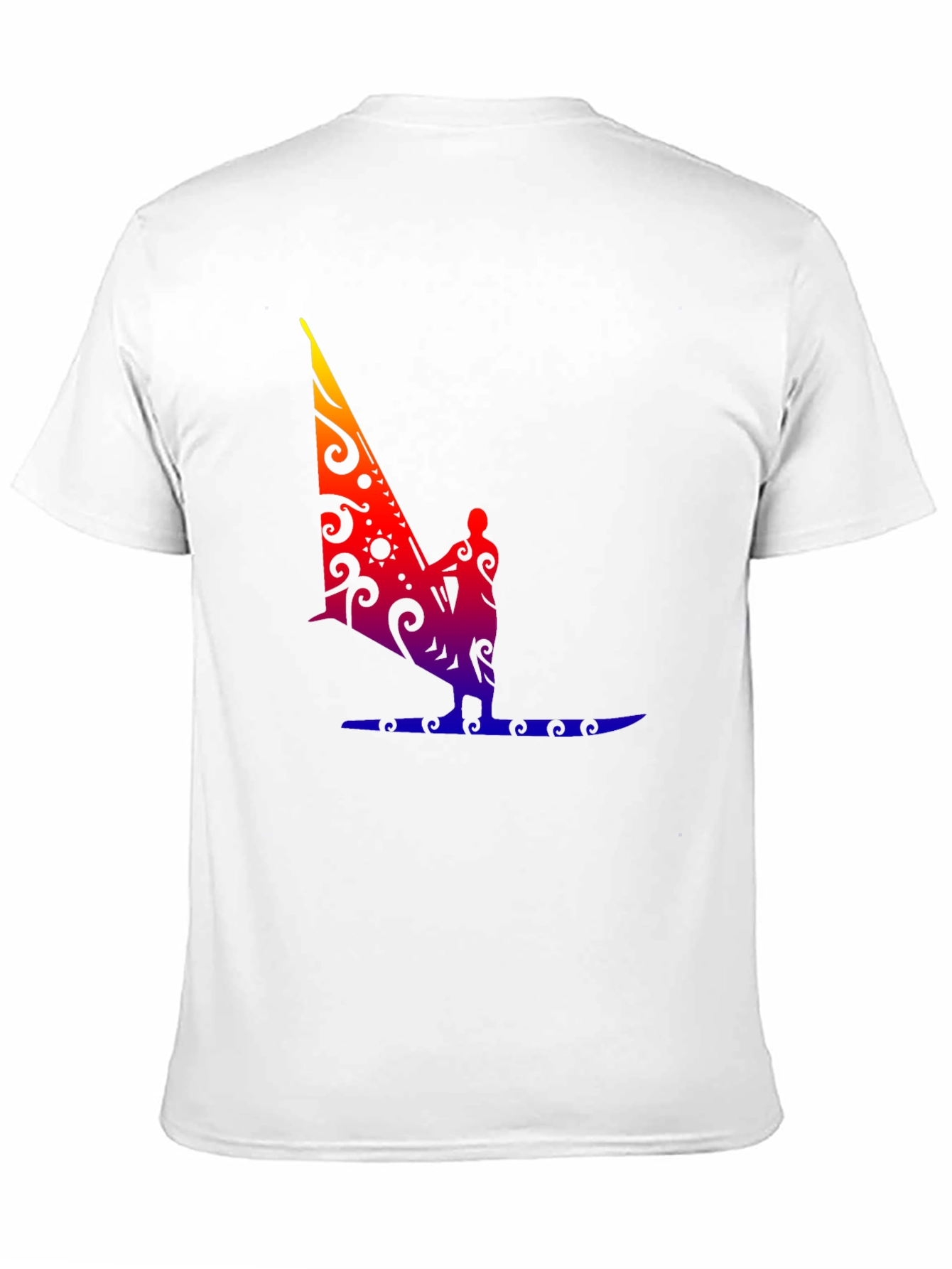 Tribal Sailboat Graphic Black T-Shirt