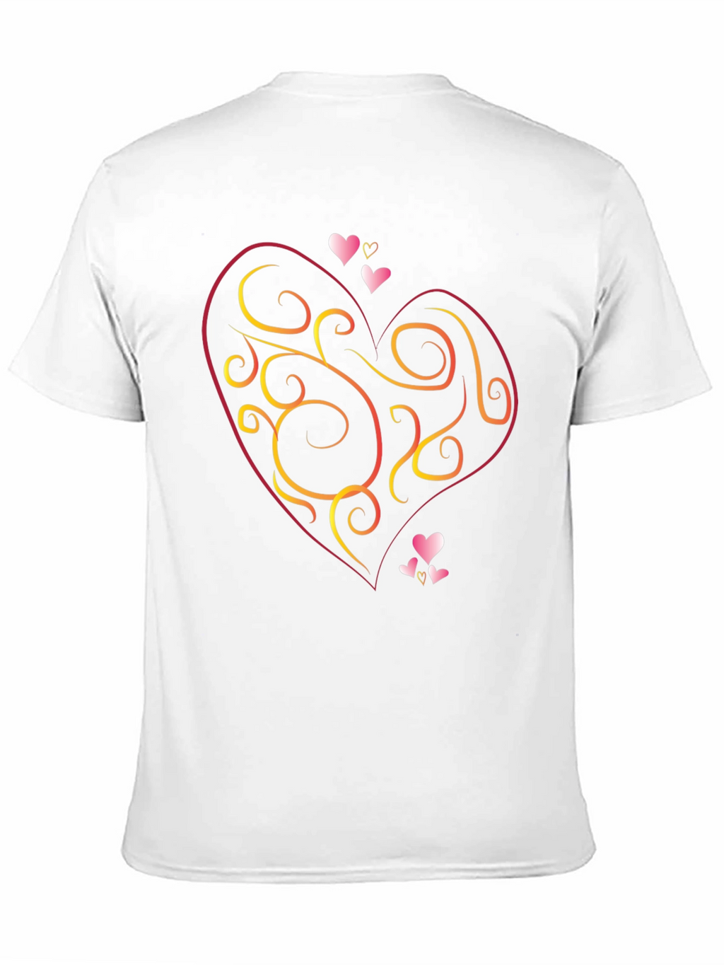 Heart Swirl Graphic Black T-Shirt