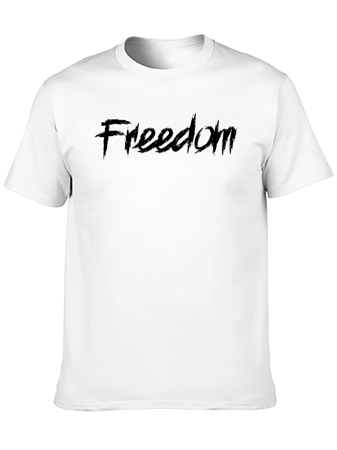 Freedom Graphic Black T-Shirt - Soft Cotton Casual Wear