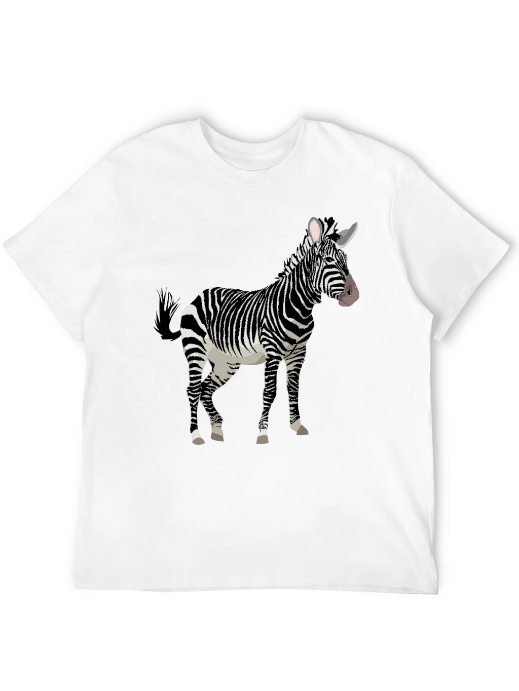 Zebra Graphic Print Black T-Shirt