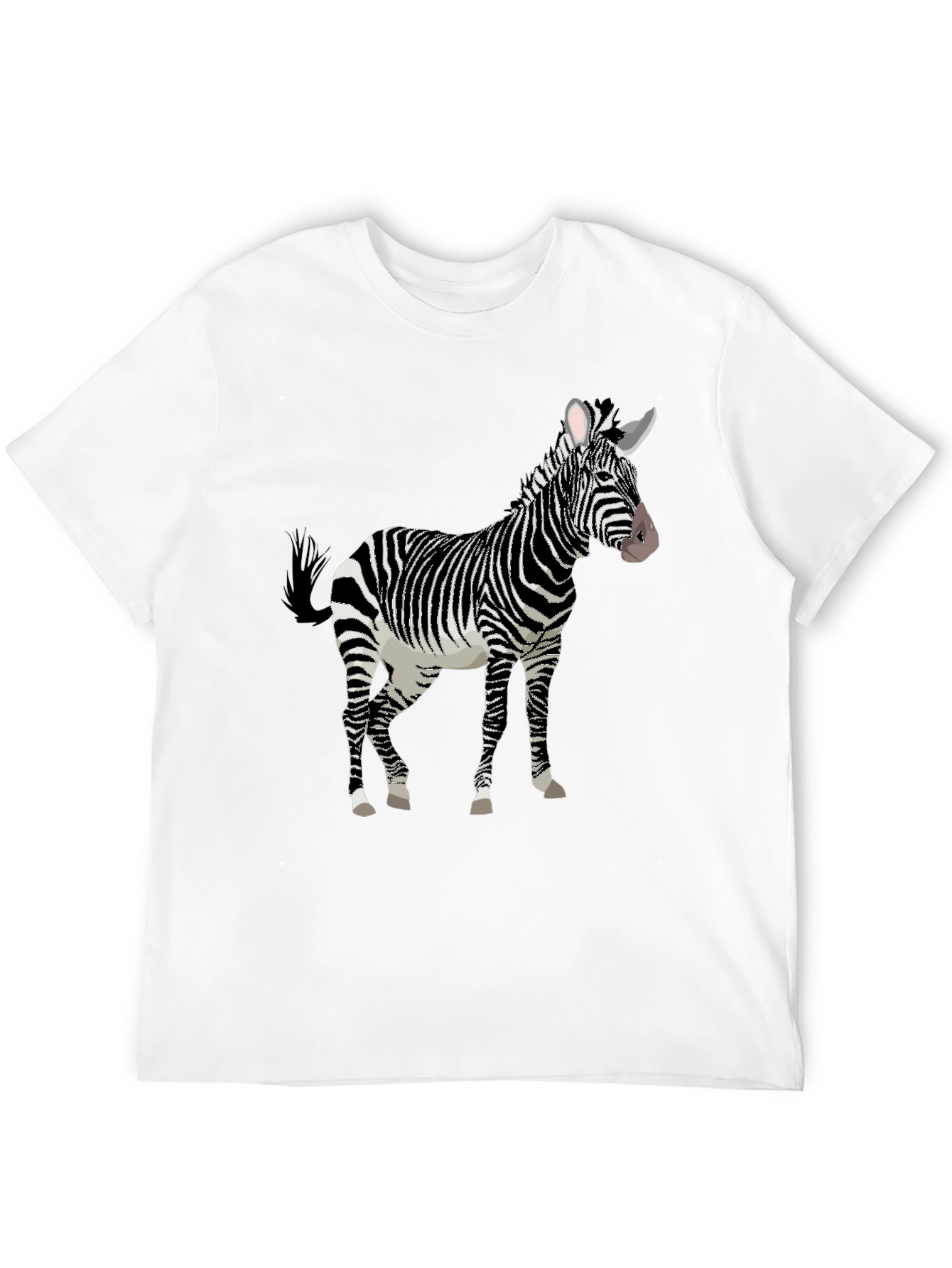 Zebra Graphic Print Black T-Shirt