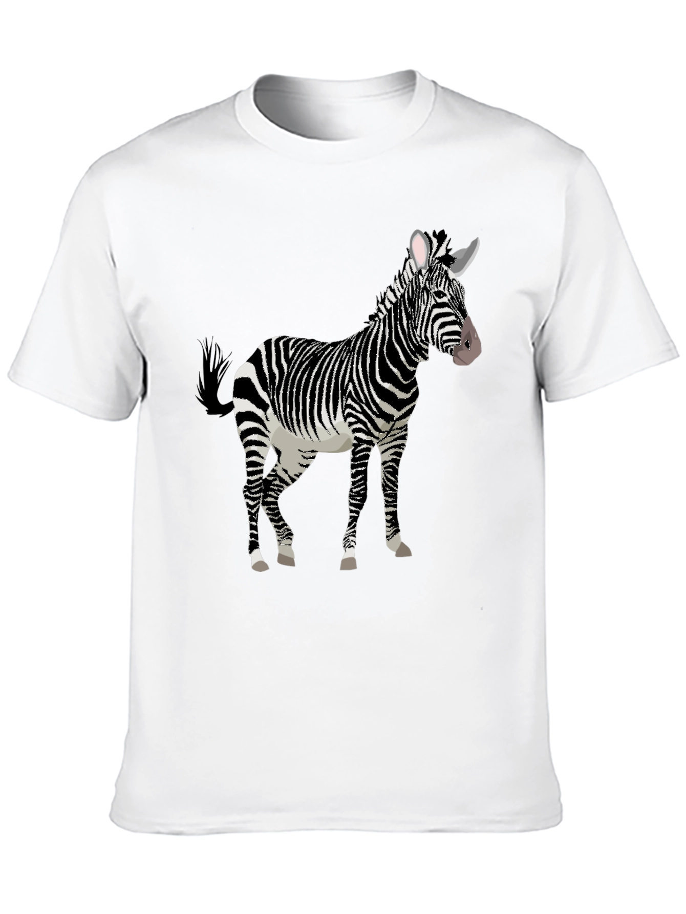 Zebra Graphic Print Black T-Shirt