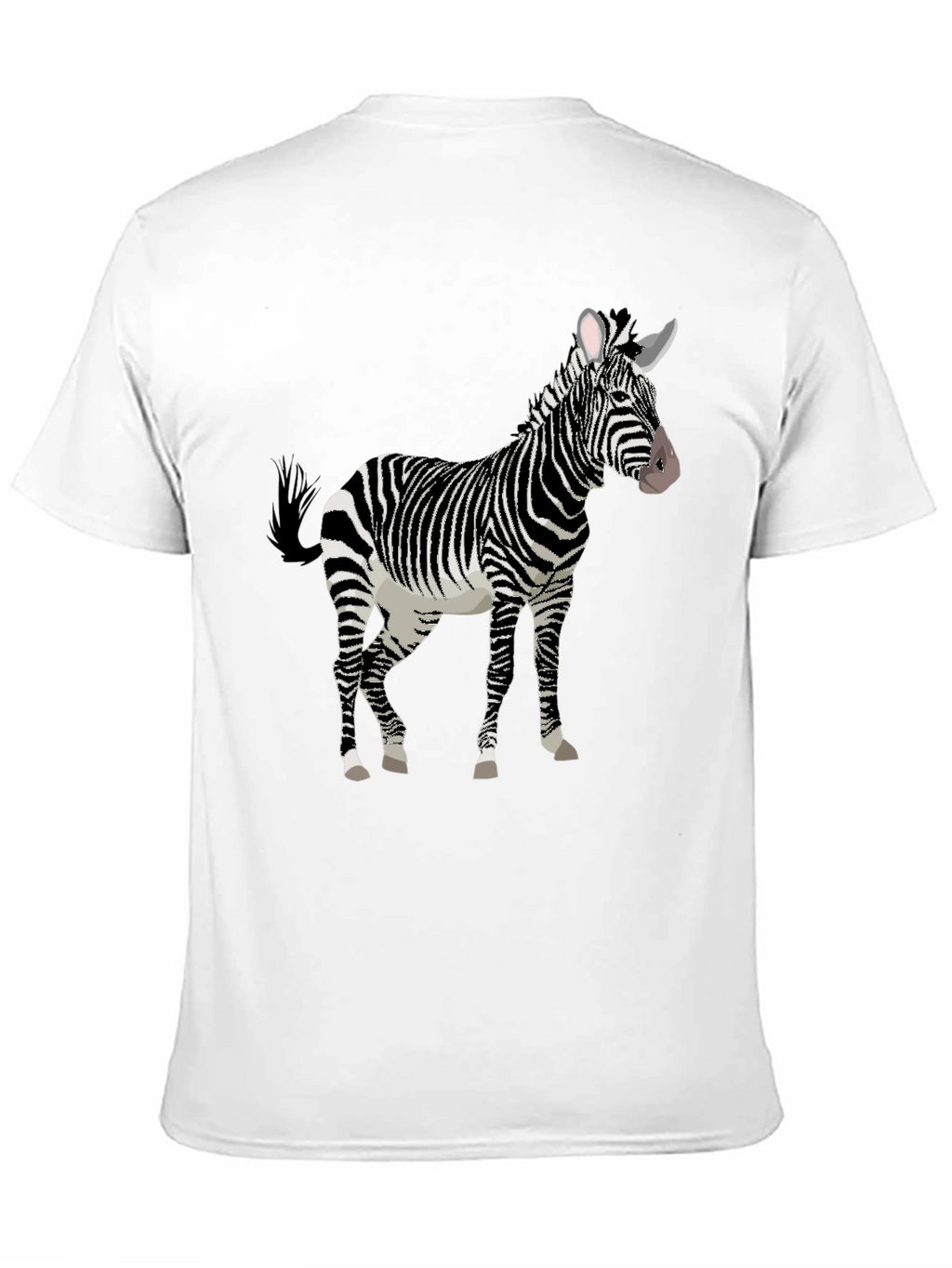 Zebra Graphic Print Black T-Shirt