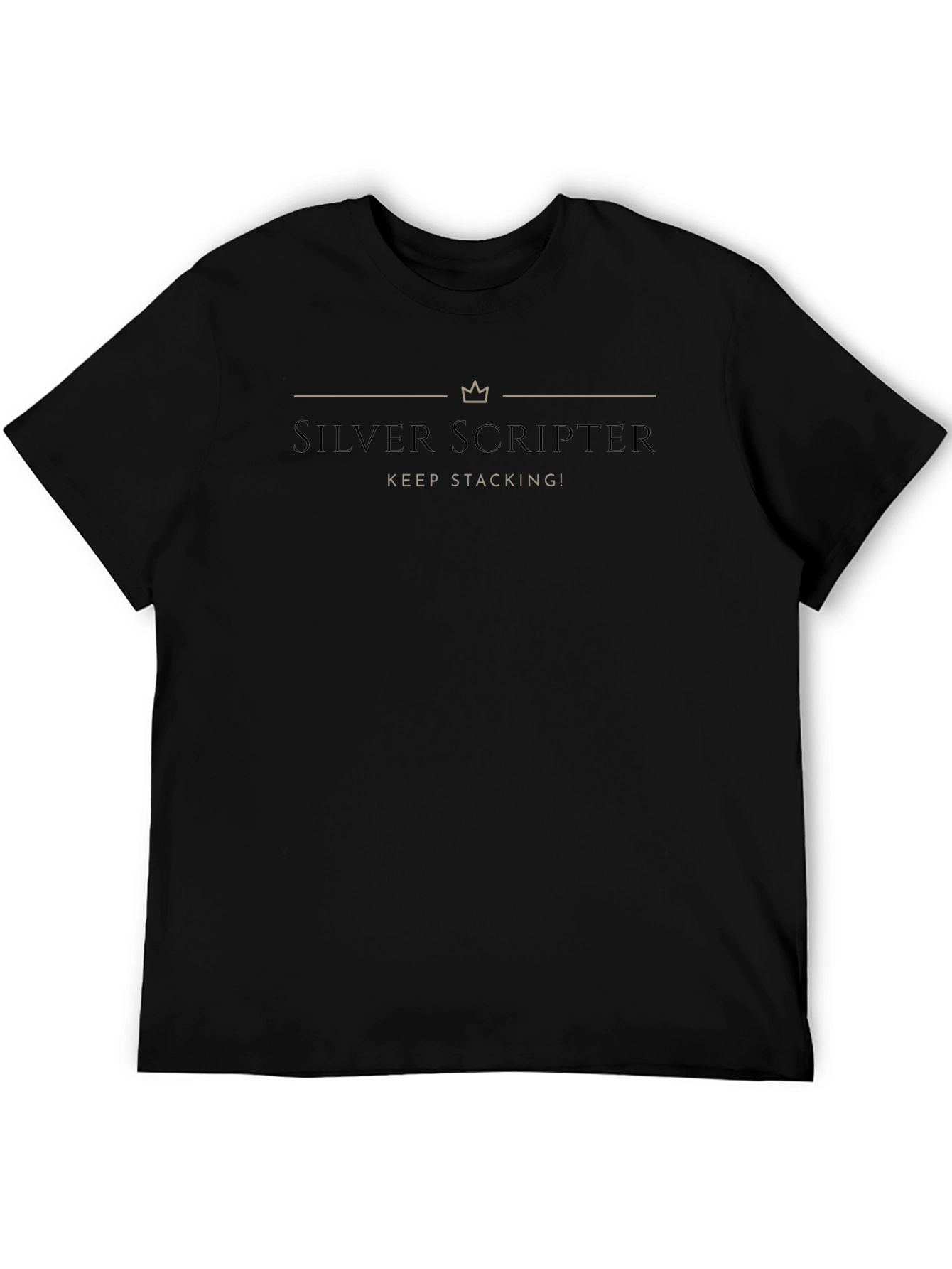 Silver Scripter T-Shirt - Keep Stacking