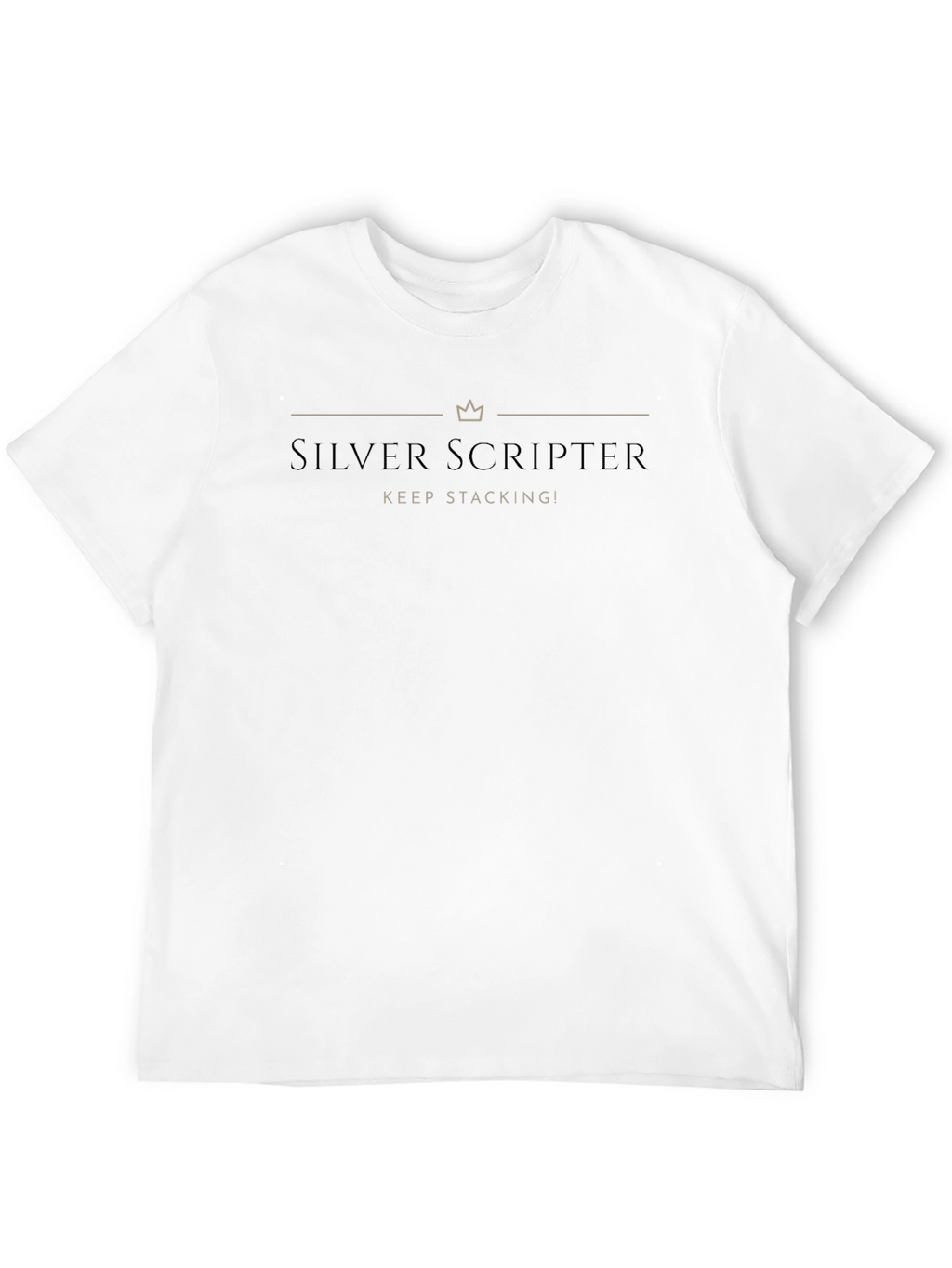 Silver Scripter T-Shirt - Keep Stacking