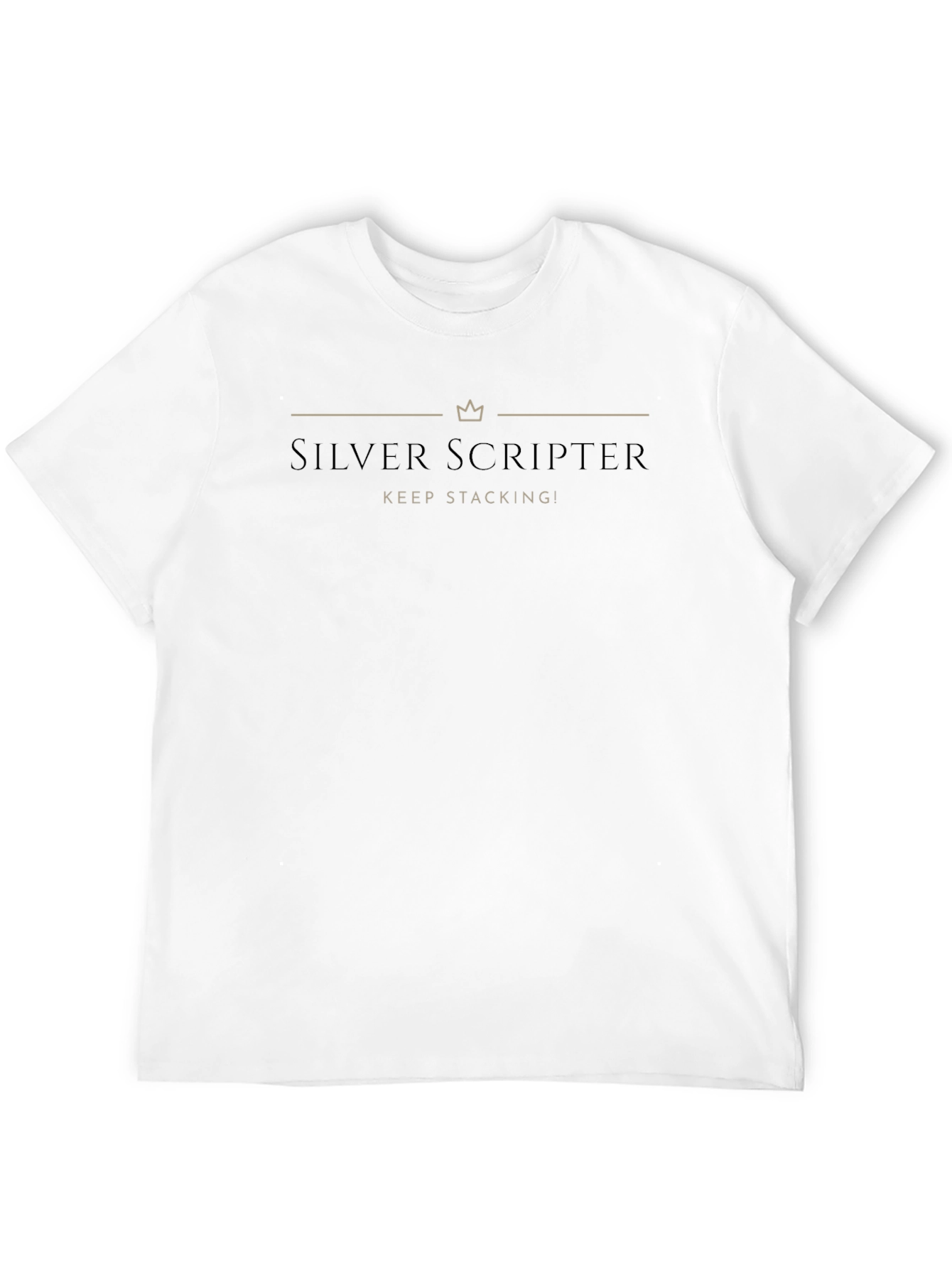 Silver Scripter T-Shirt - Keep Stacking