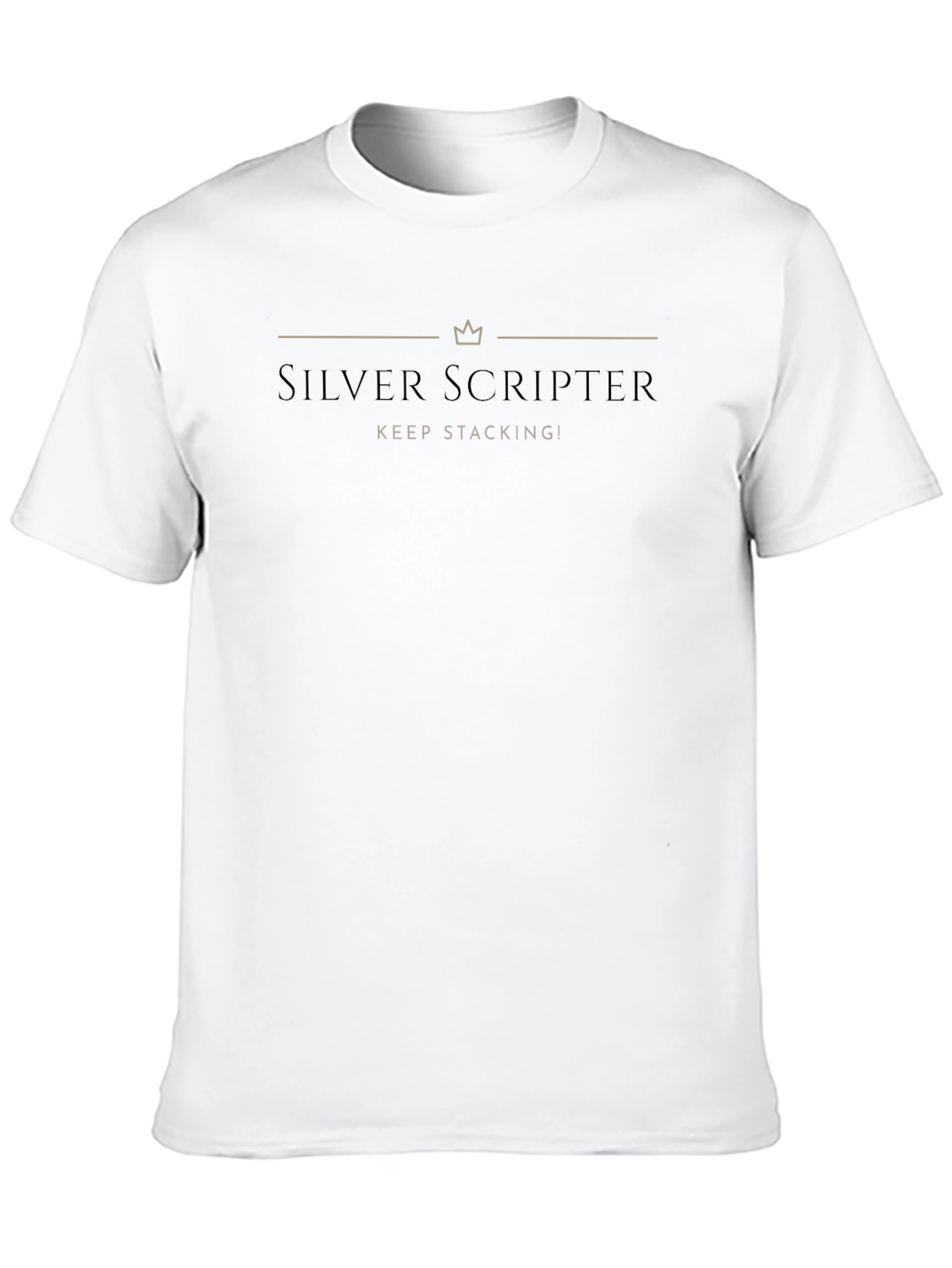 Silver Scripter T-Shirt - Keep Stacking