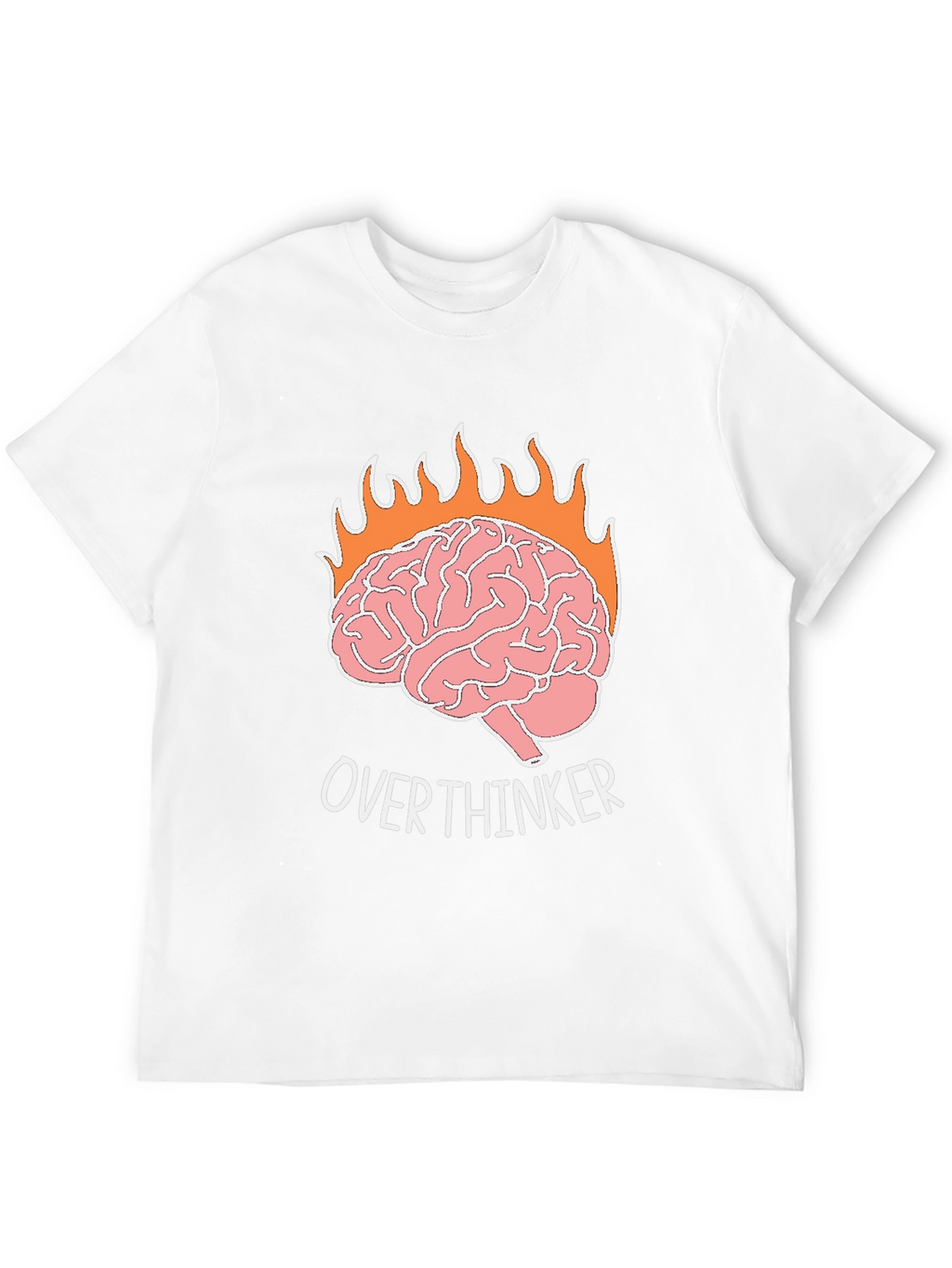 Overthinker Brain on Fire Graphic T-Shirt