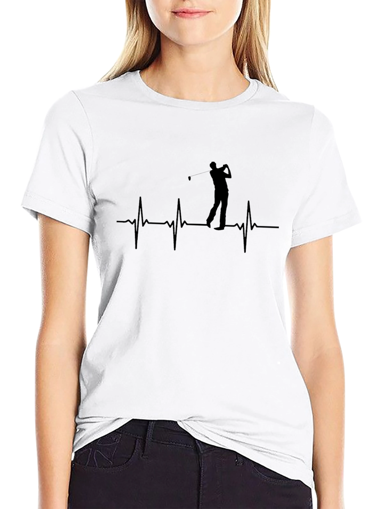 Golf Heartbeat Tee - Passionate Golfer Shirt