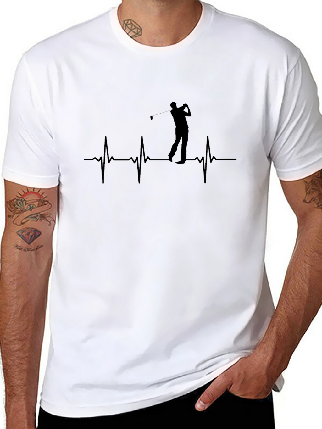 Golf Heartbeat Tee - Passionate Golfer Shirt