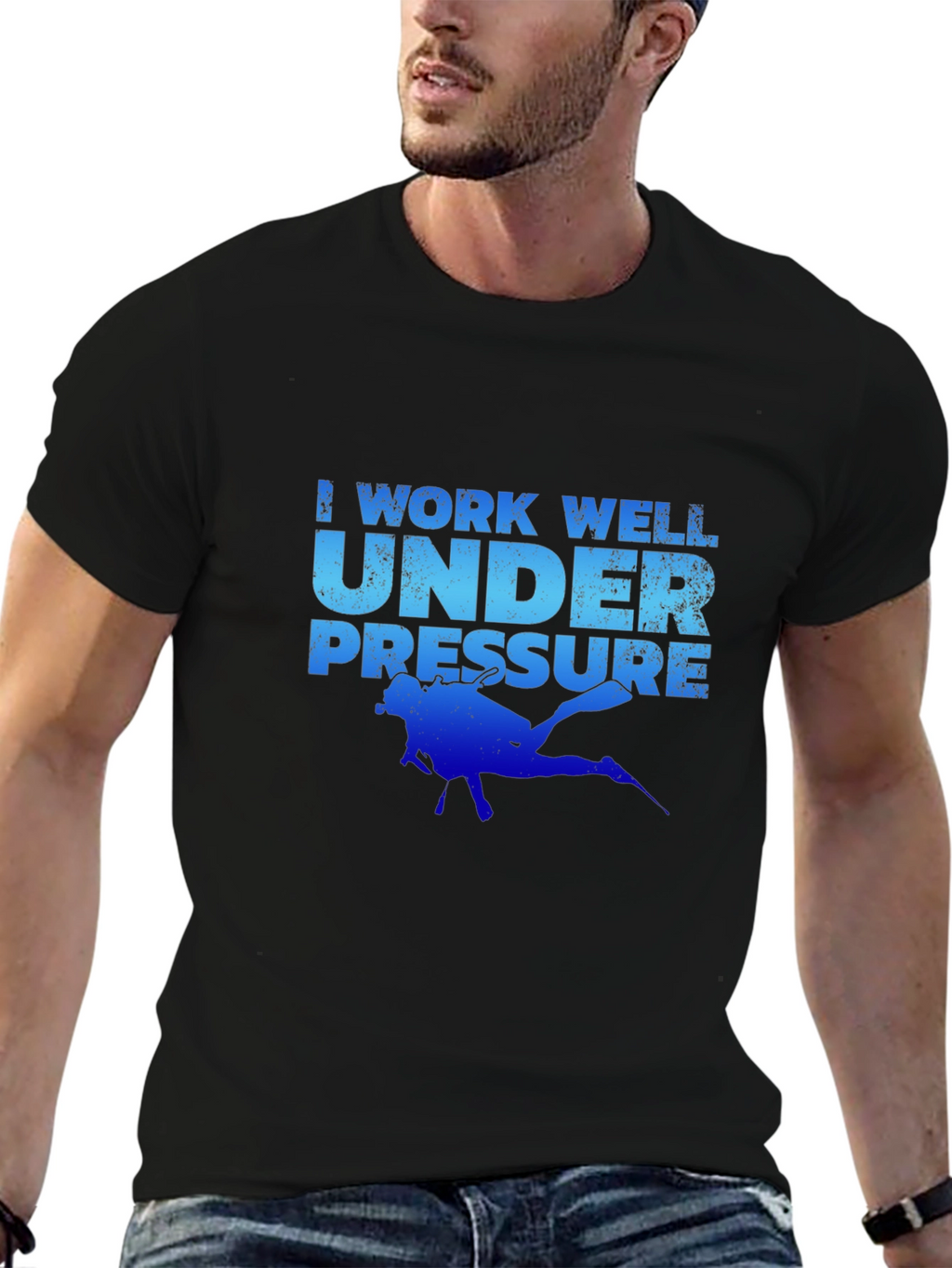 I Work Well Under Pressure T-Shirt Scuba Diver