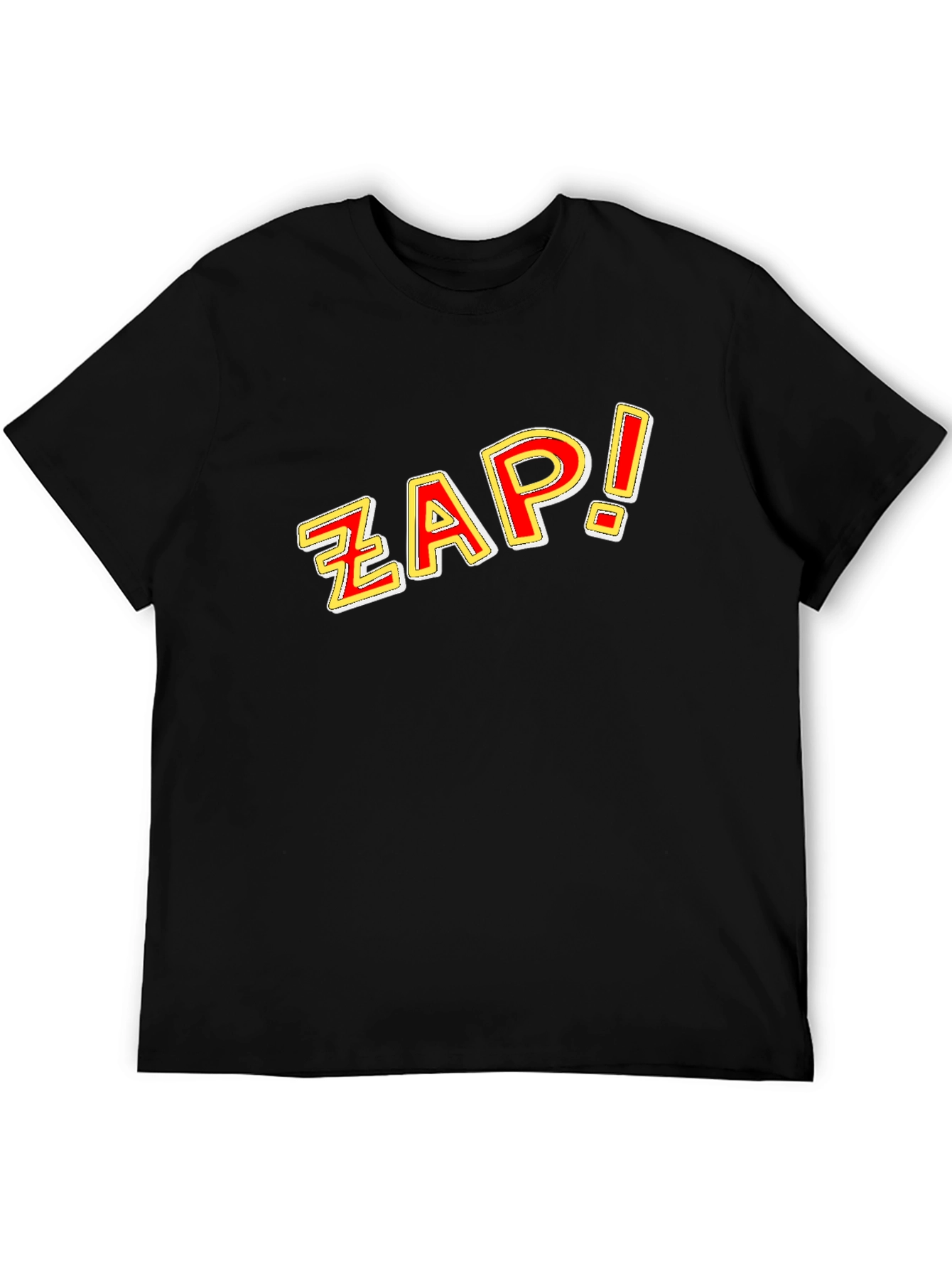 ZAP! Black Graphic Tee - Comic Style Pop Art