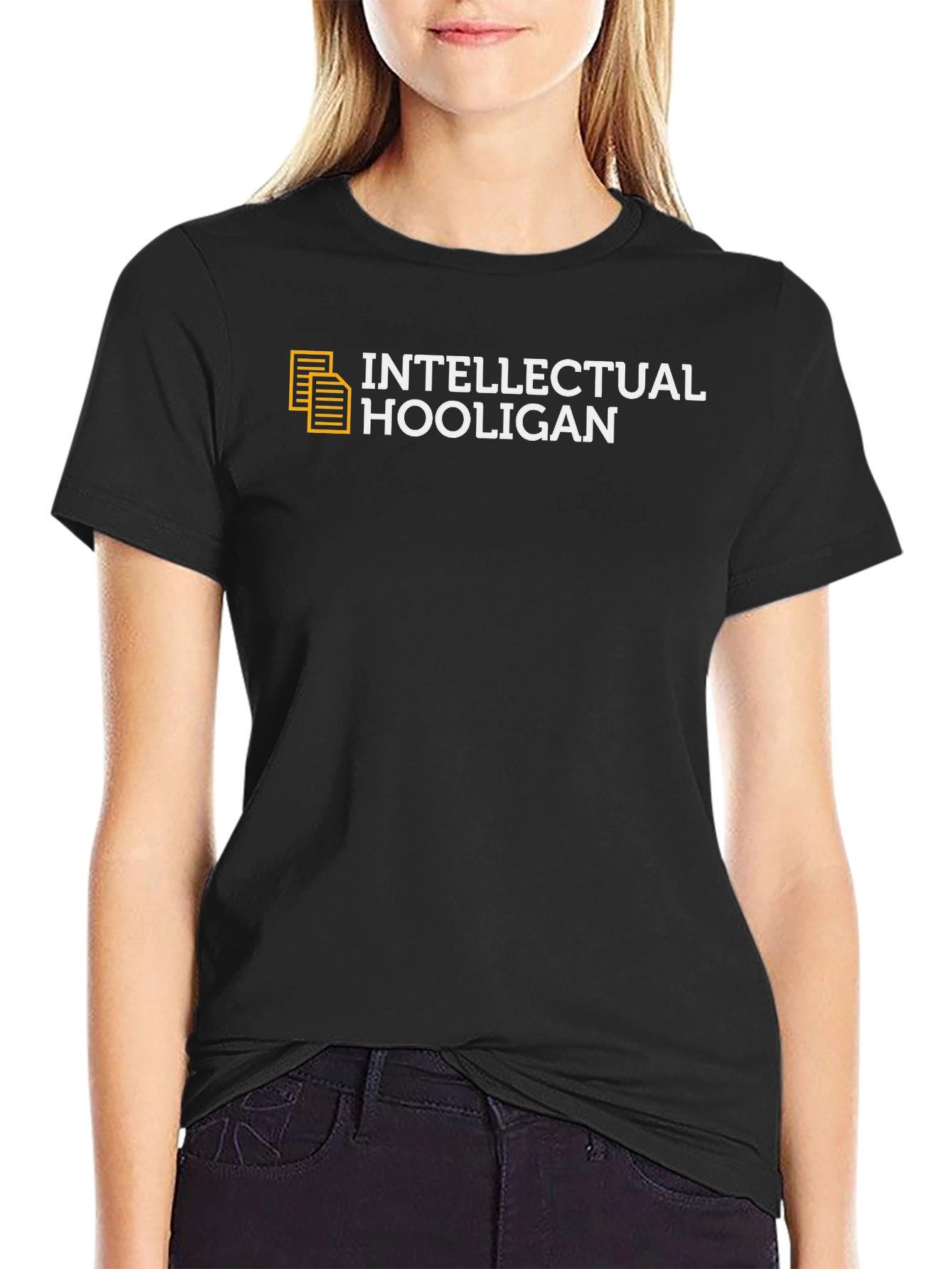 Intellectual Hooligan Black T-Shirt - Smart & Edgy Design