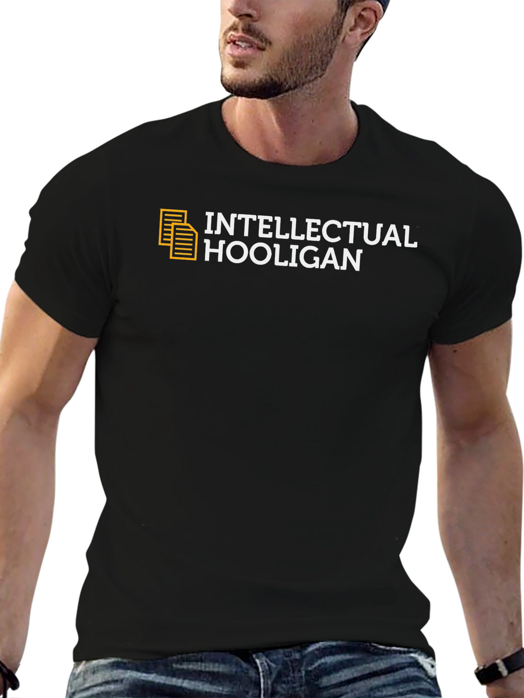 Intellectual Hooligan Black T-Shirt - Smart & Edgy Design