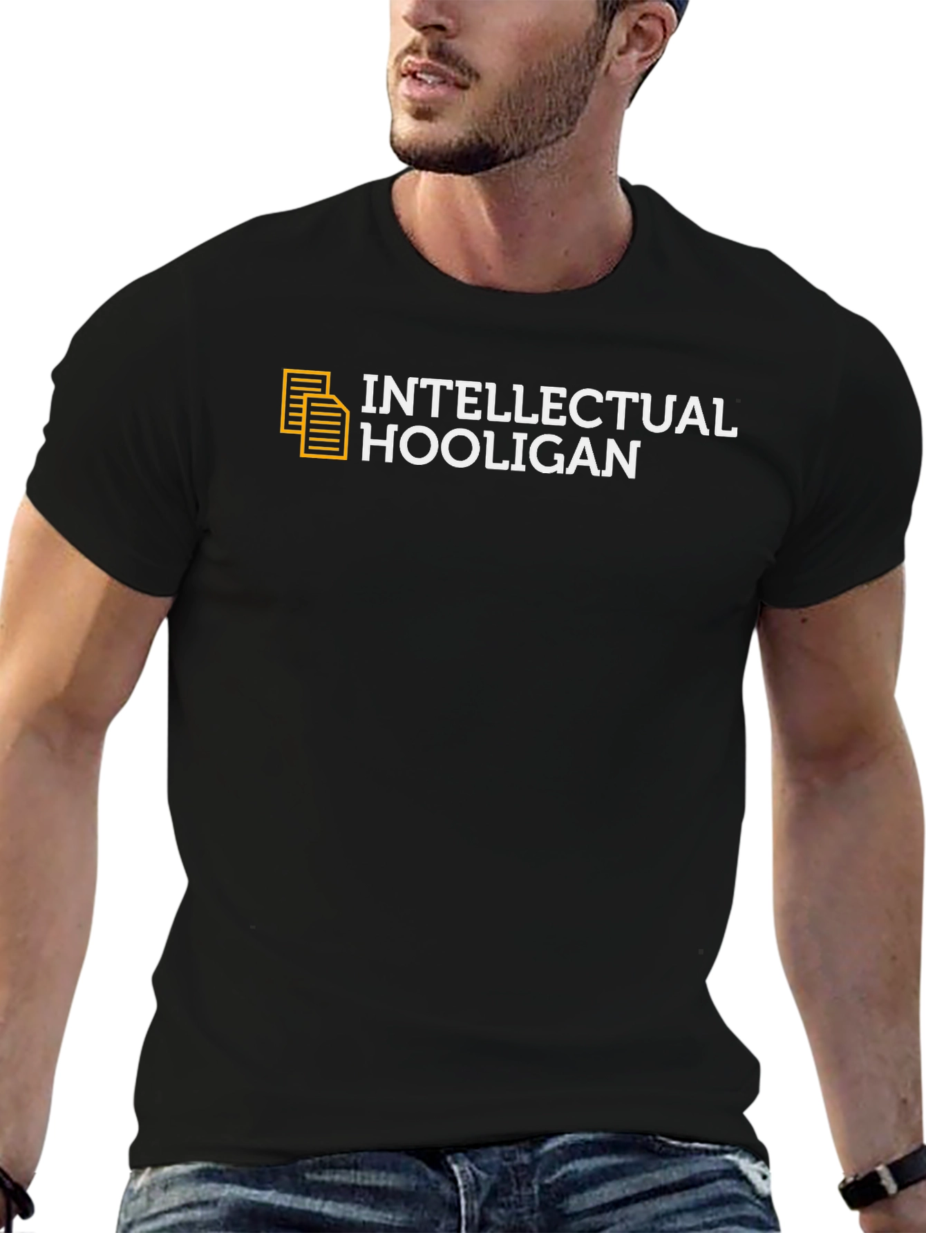 Intellectual Hooligan Black T-Shirt - Smart & Edgy Design