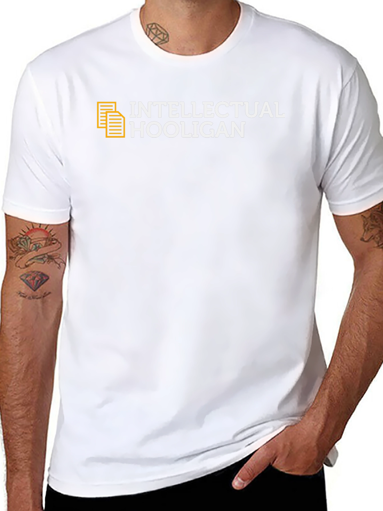 Intellectual Hooligan Black T-Shirt - Smart & Edgy Design