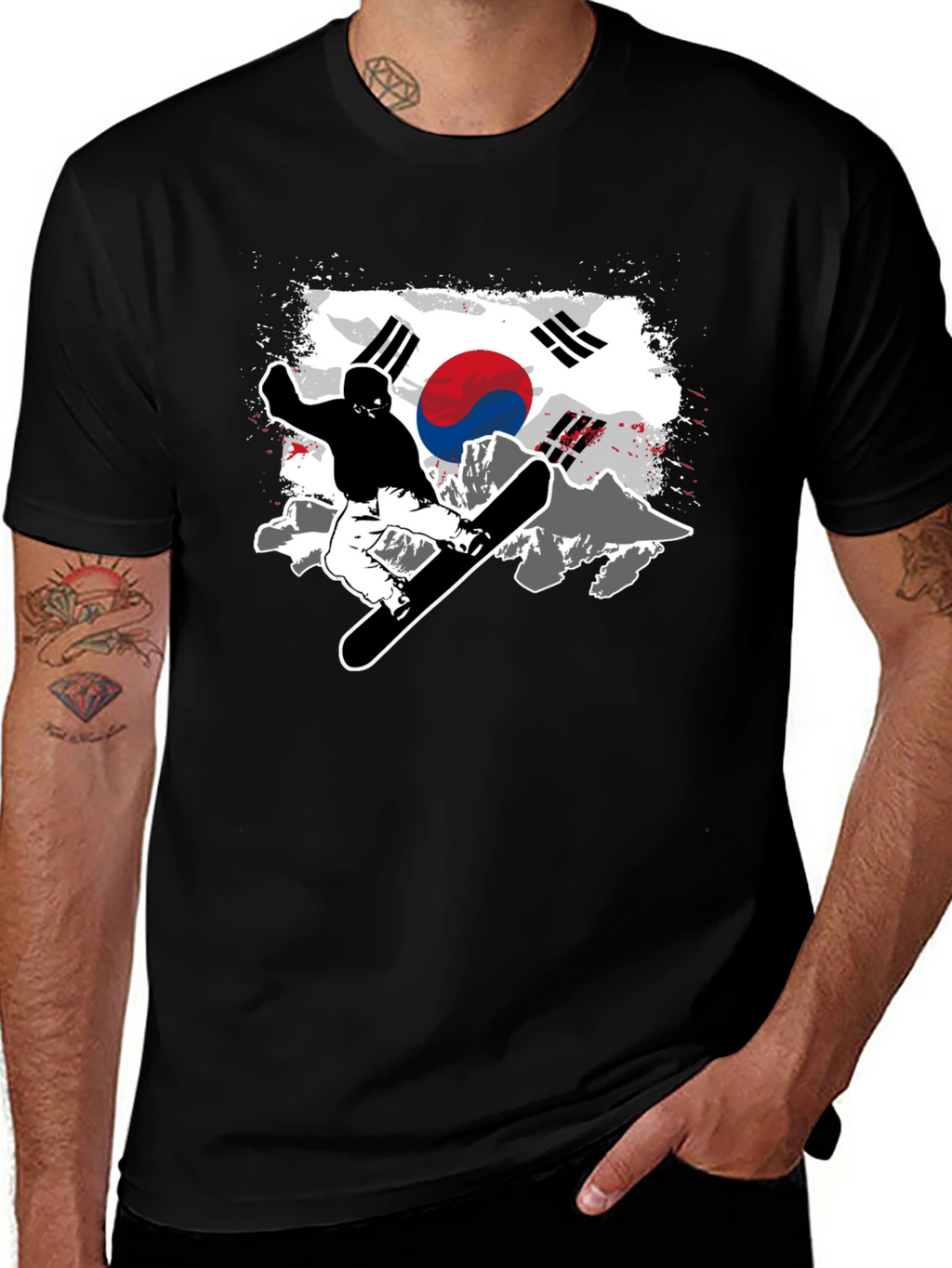 South Korea Snowboarder T-Shirt - Graphic Tee