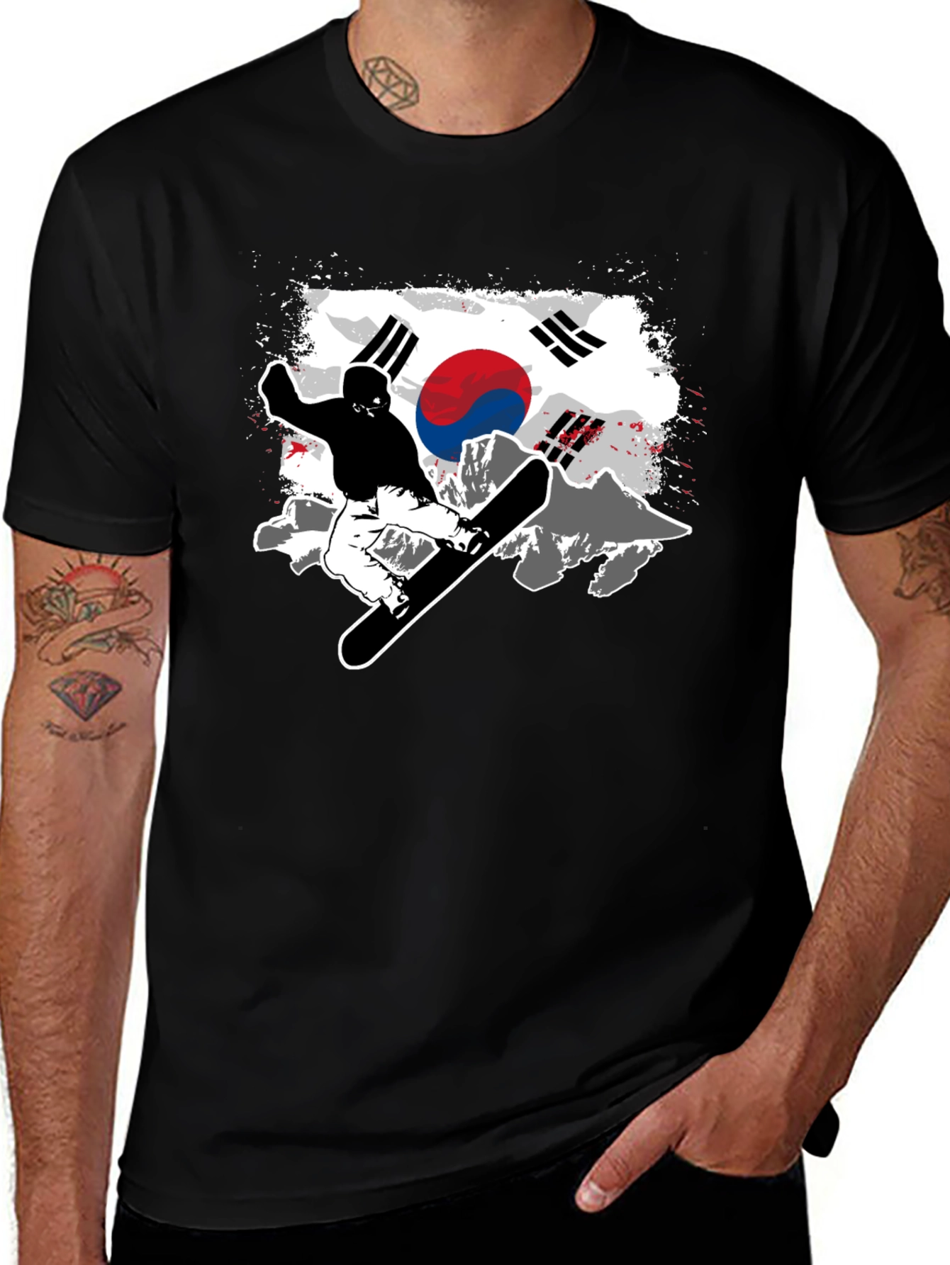 South Korea Snowboarder T-Shirt - Graphic Tee