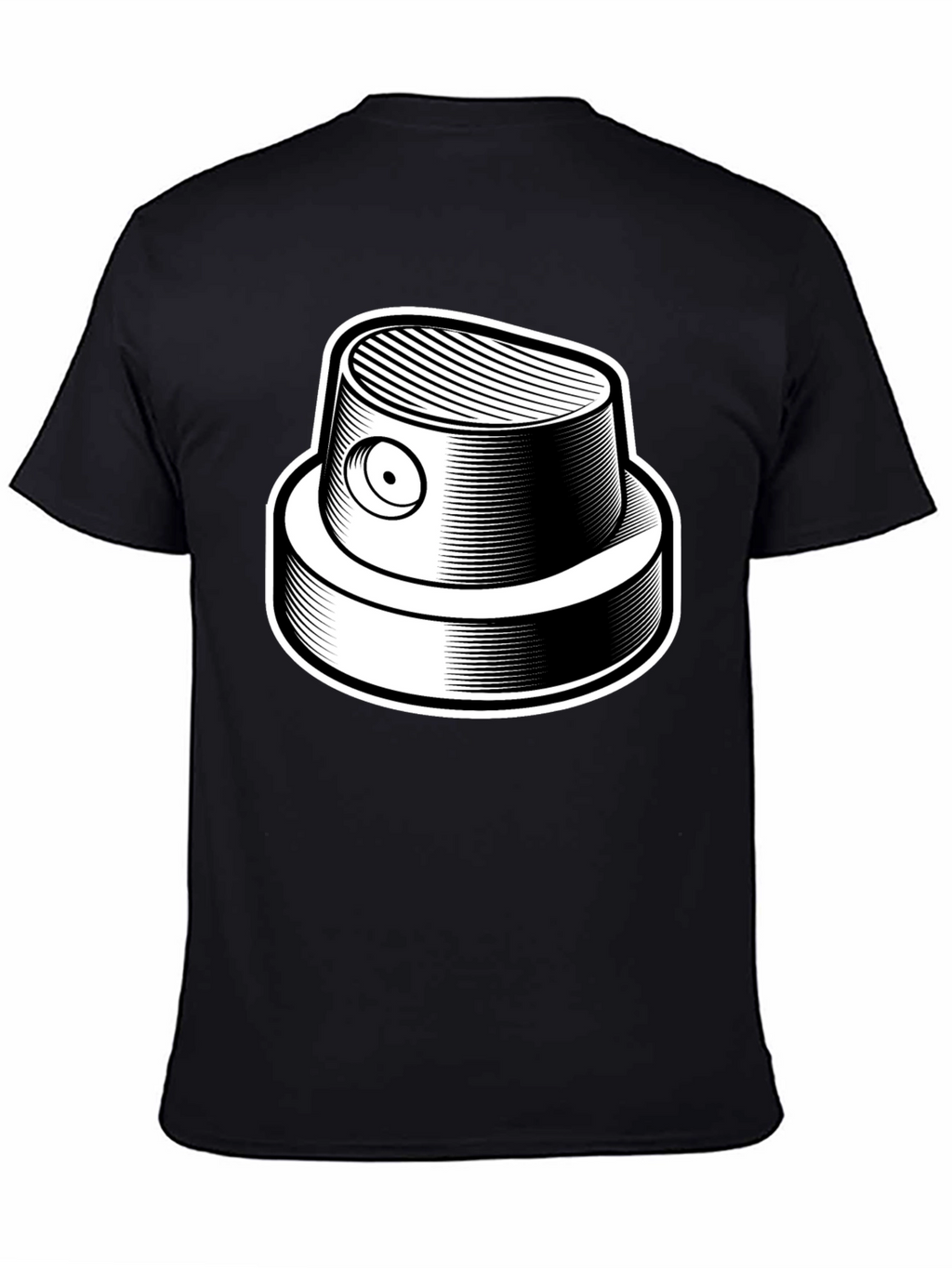 Graffiti Spray Can Nozzle Black T-Shirt