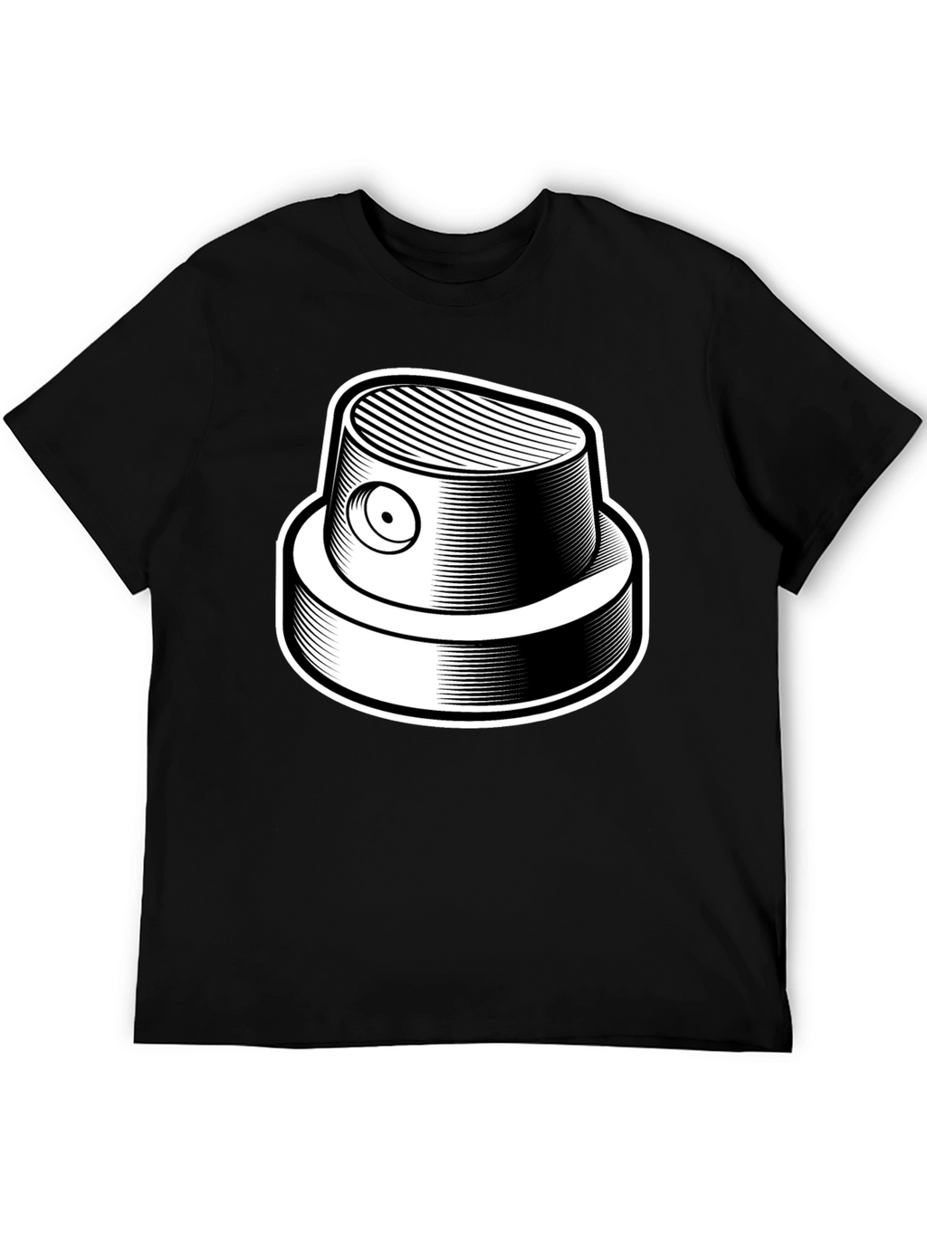 Graffiti Spray Can Nozzle Black T-Shirt