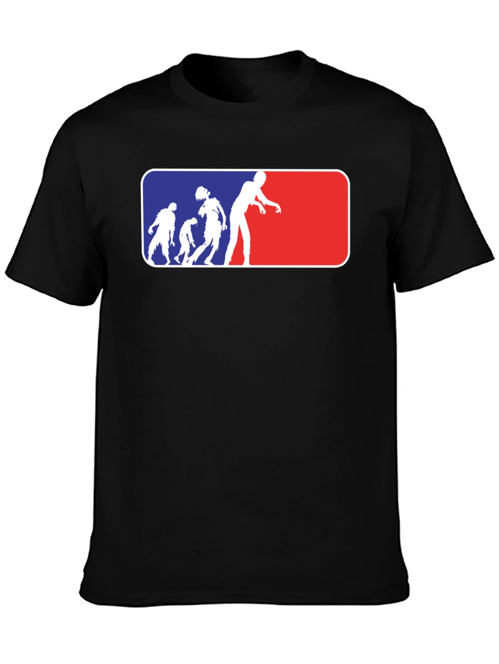 Zombie Evolution T-Shirt - Blue and Red Design