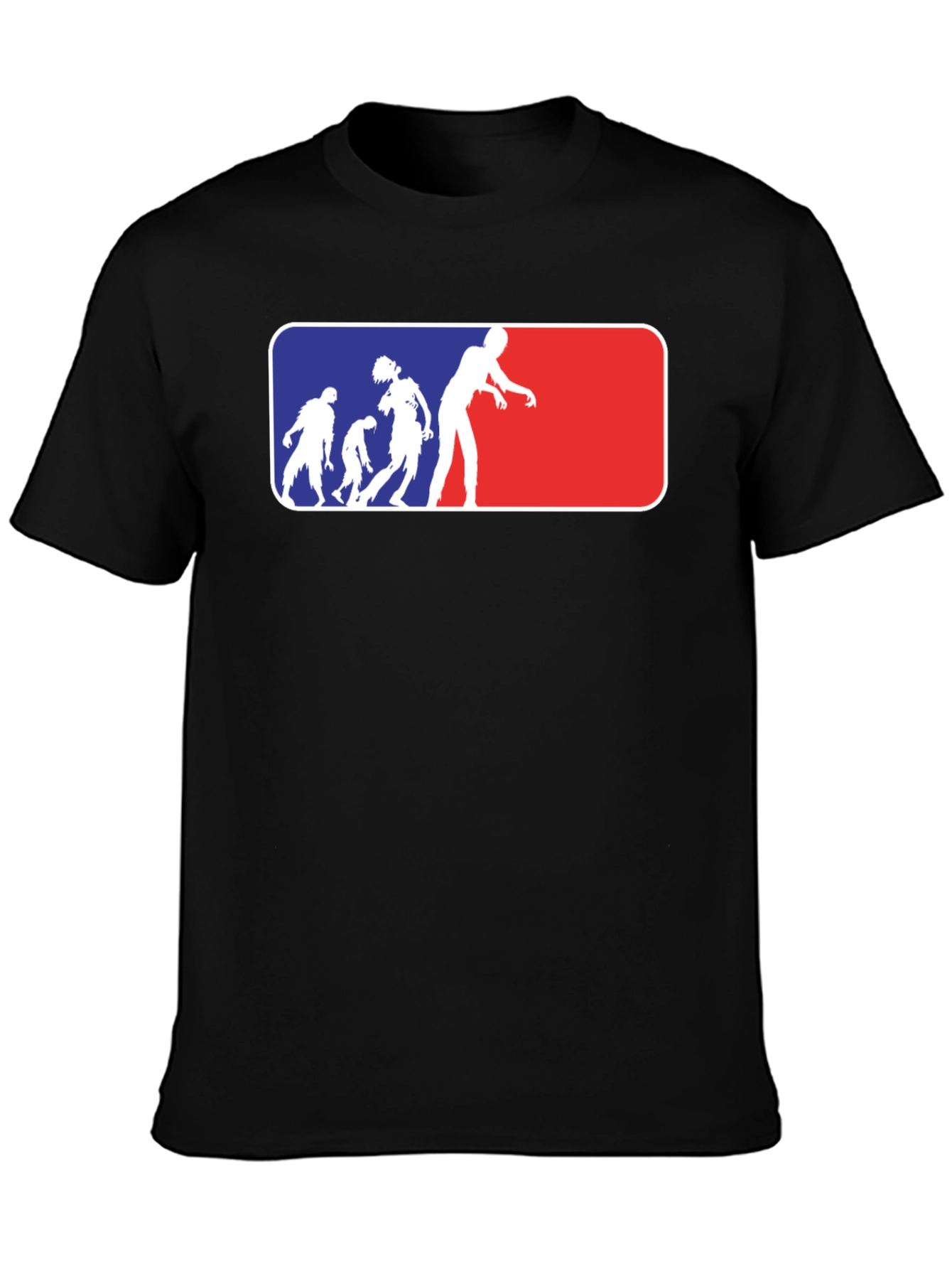Zombie Evolution T-Shirt - Blue and Red Design