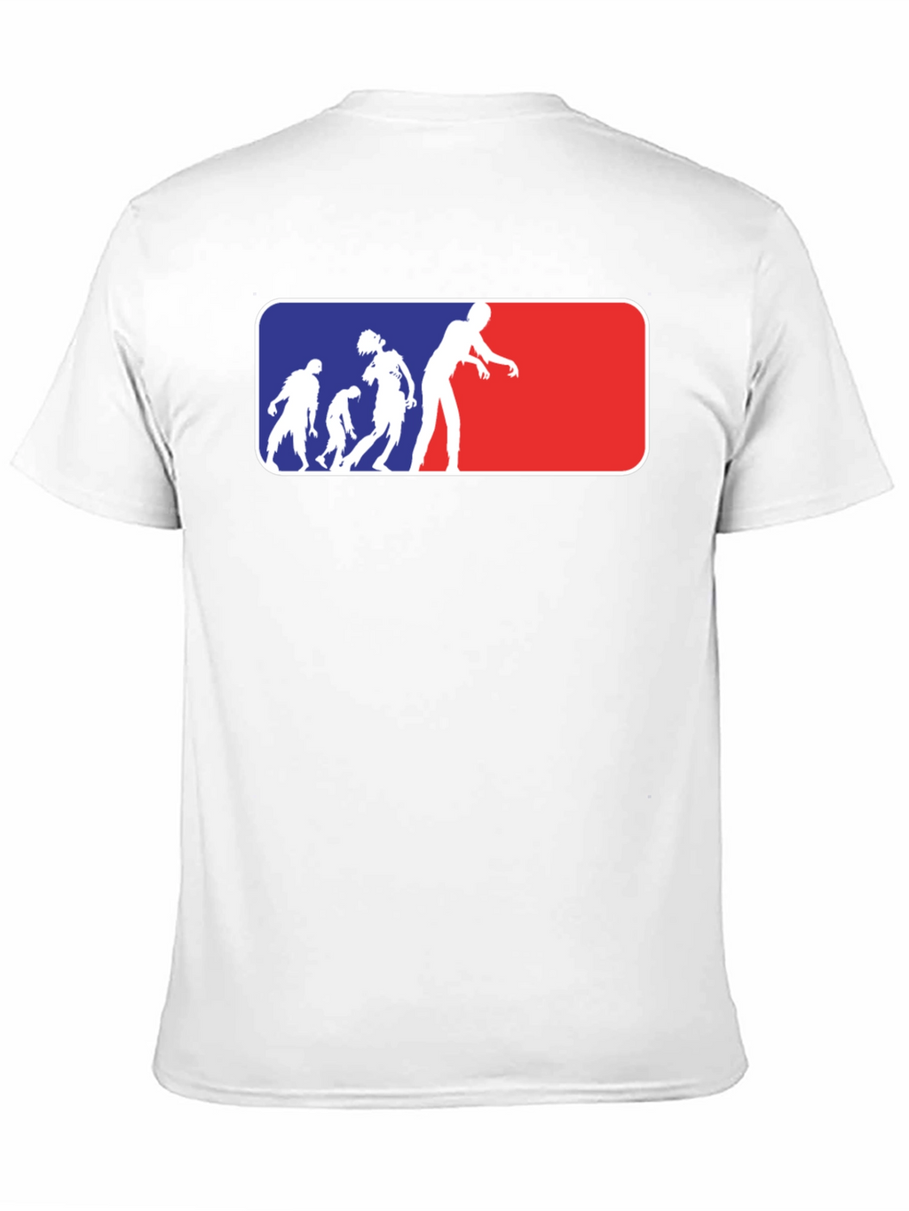Zombie Evolution T-Shirt - Blue and Red Design