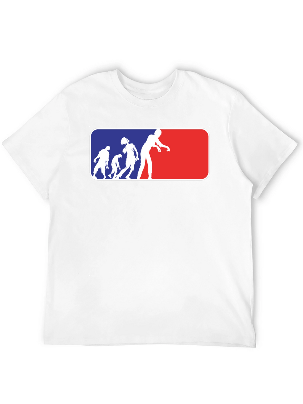 Zombie Evolution T-Shirt - Blue and Red Design