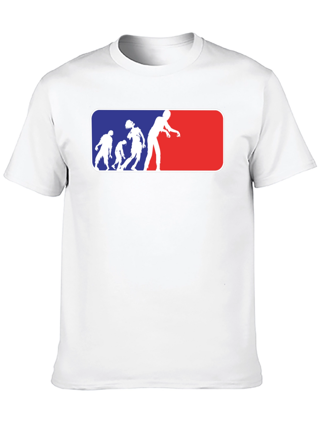 Zombie Evolution T-Shirt - Blue and Red Design