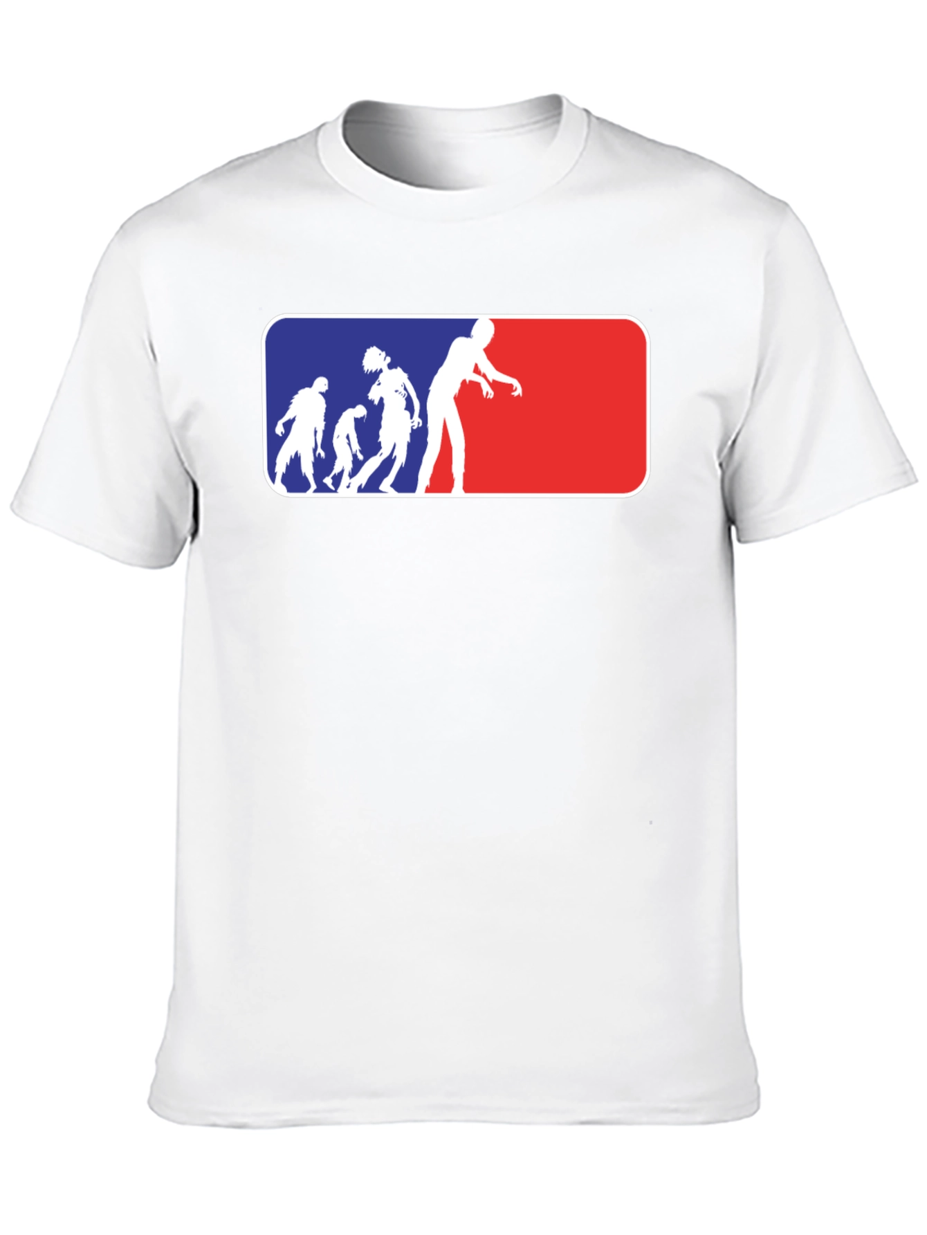 Zombie Evolution T-Shirt - Blue and Red Design