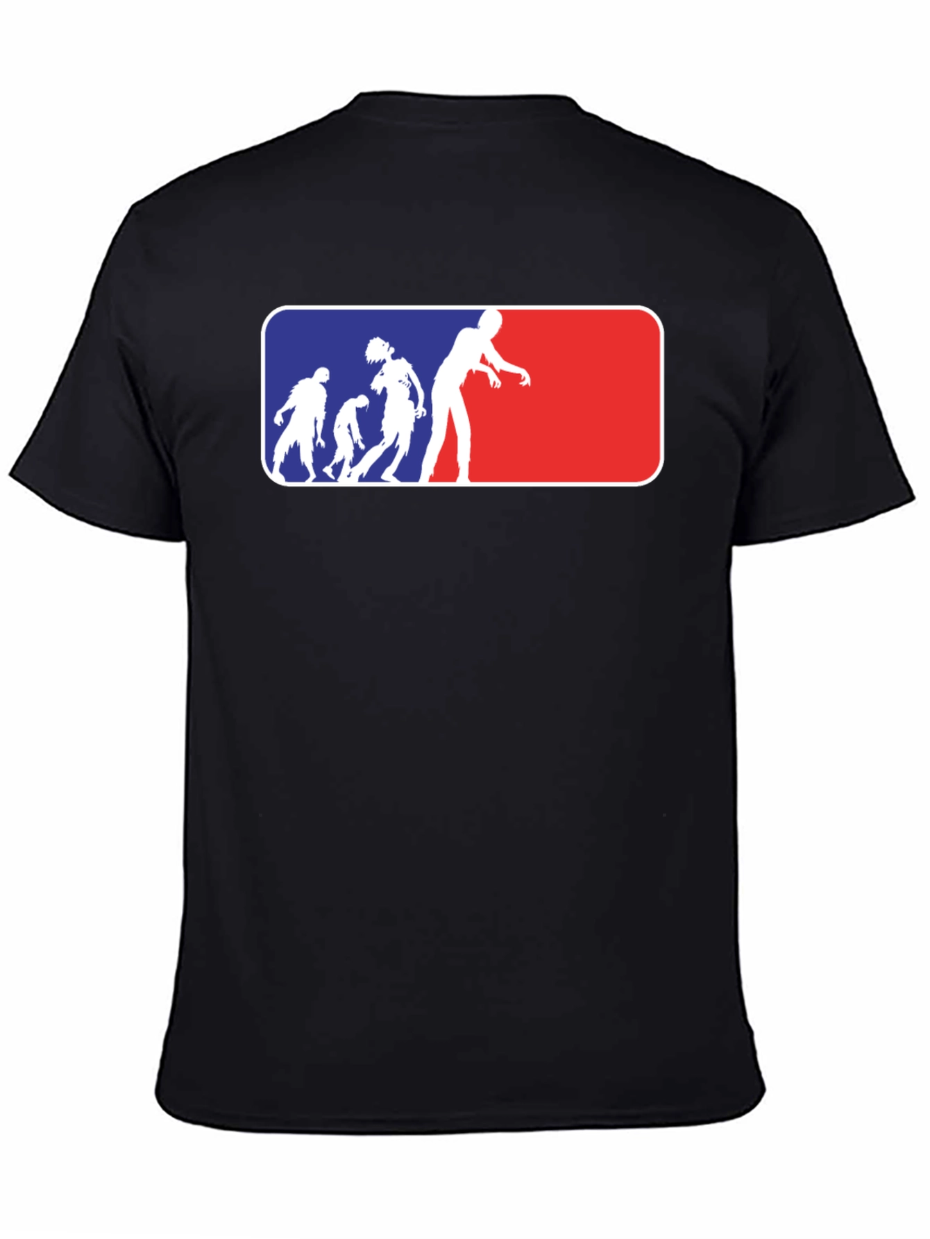 Zombie Evolution T-Shirt - Blue and Red Design